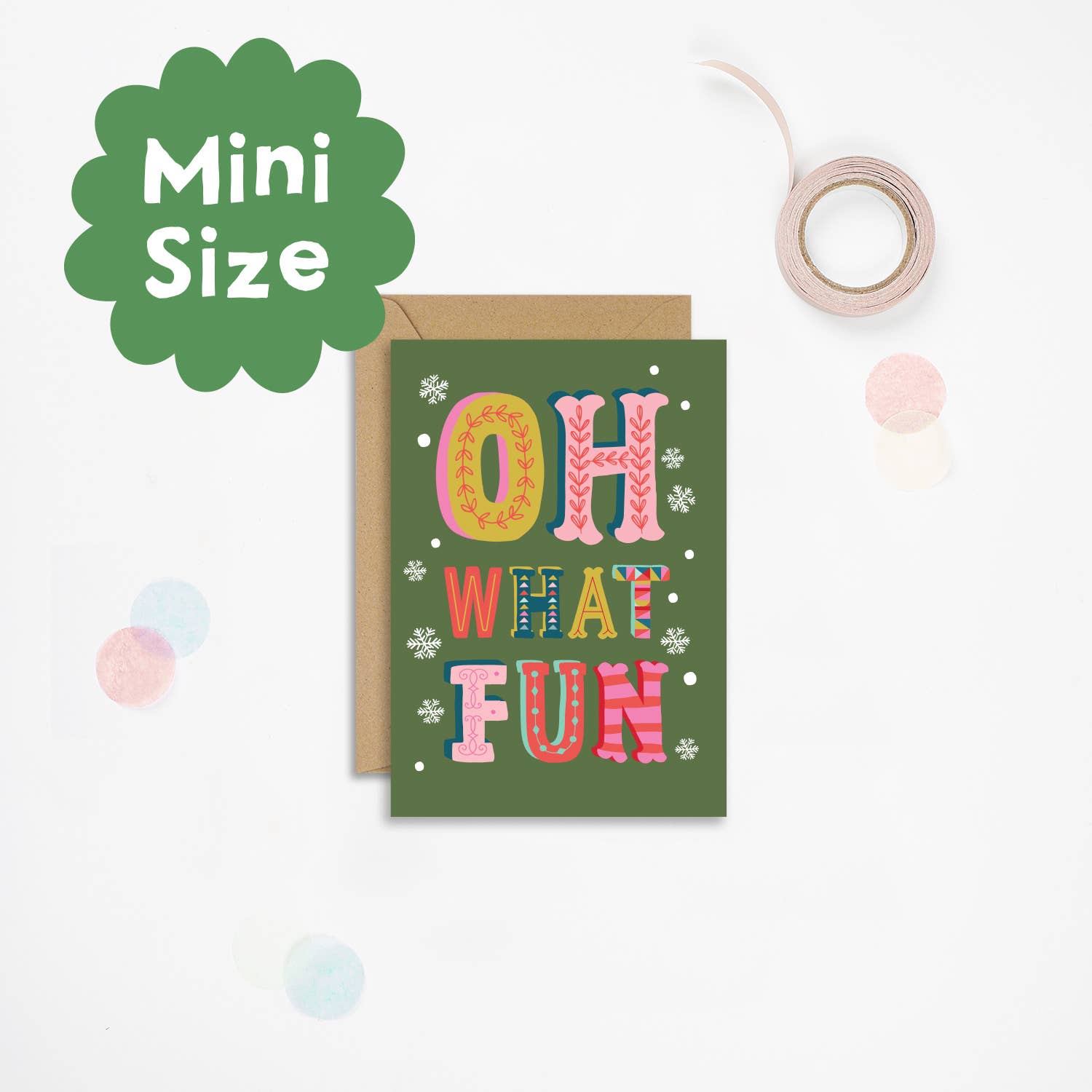 Oh What Fun Mini Christmas Card | Mini Cards | A7 Mini Cards