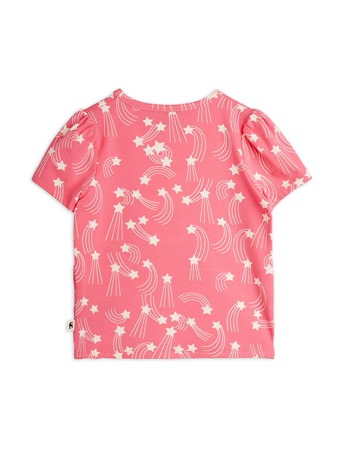 Starfall AOP Puff Sleeve Short Sleeve Top - Pink
