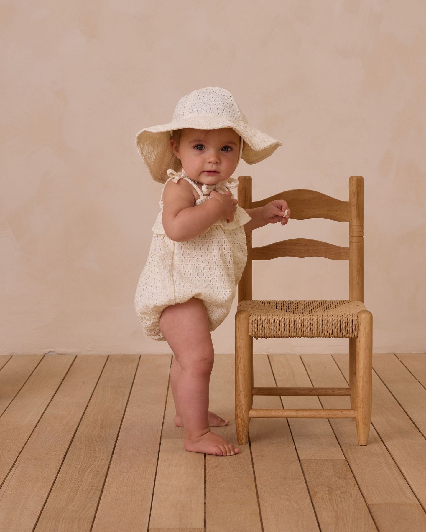Ruffle Romper || Ivory