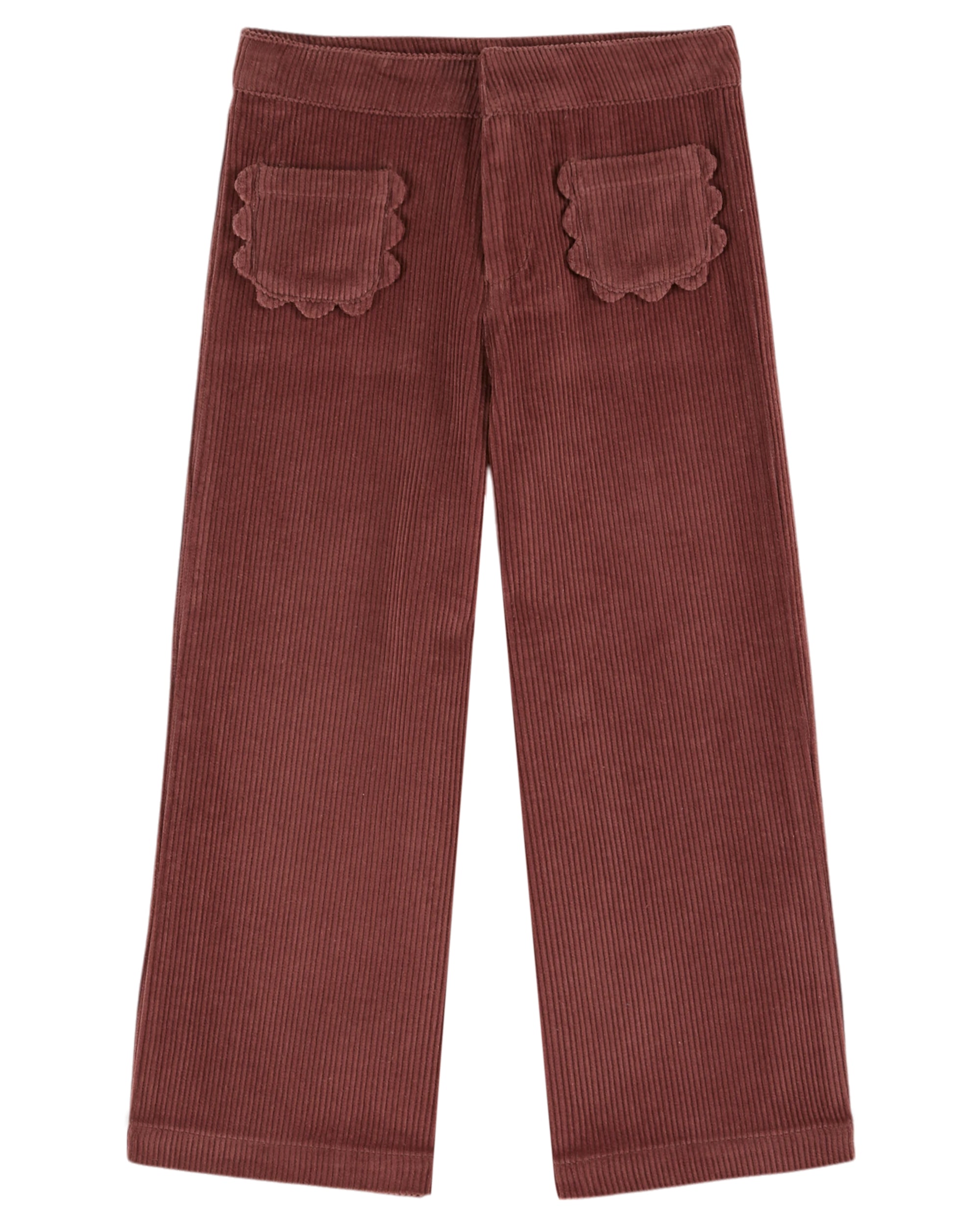Pantalon Poches Fleurs - Violine