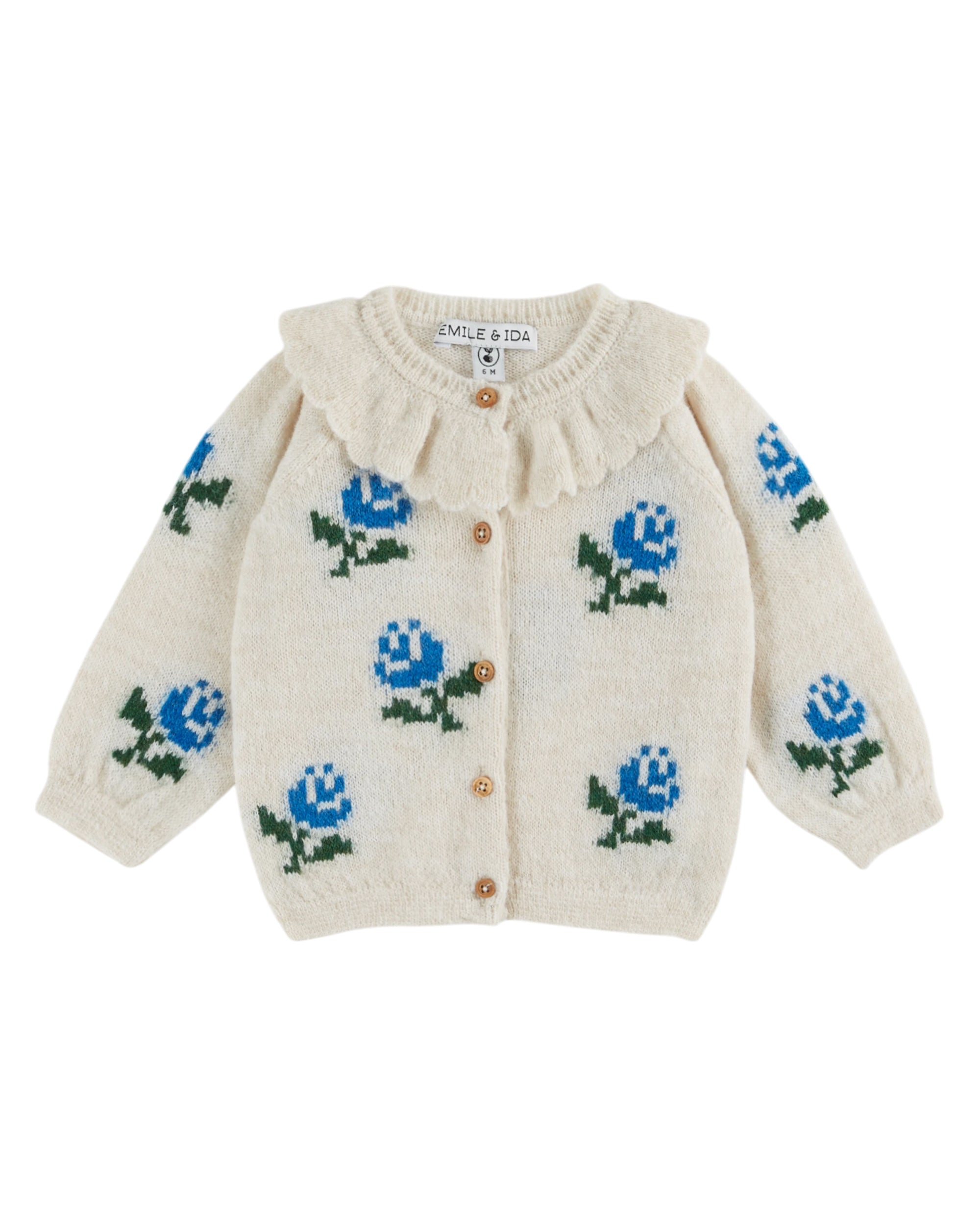 Cardigan Fleurs - Ecru