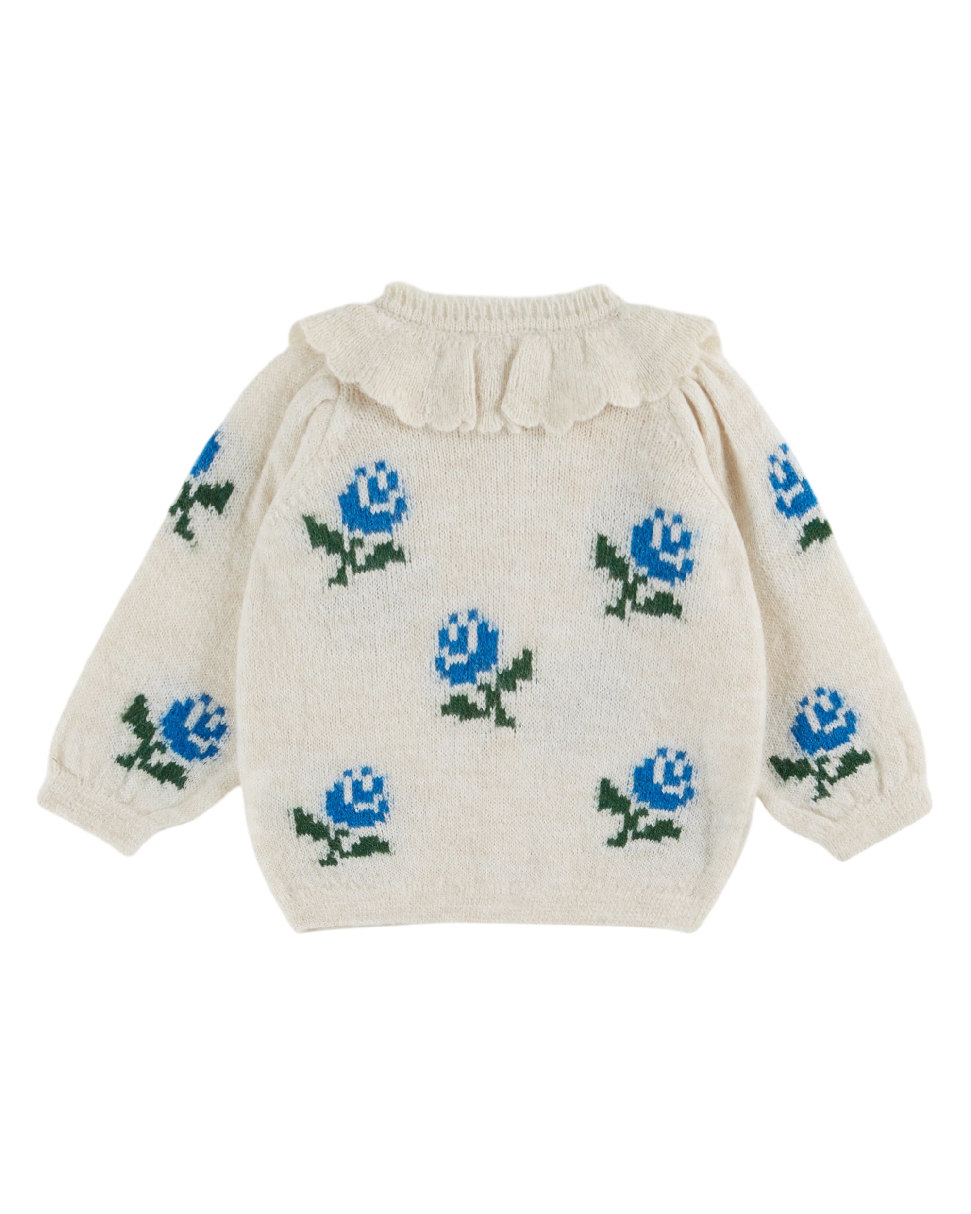 Cardigan Fleurs - Ecru