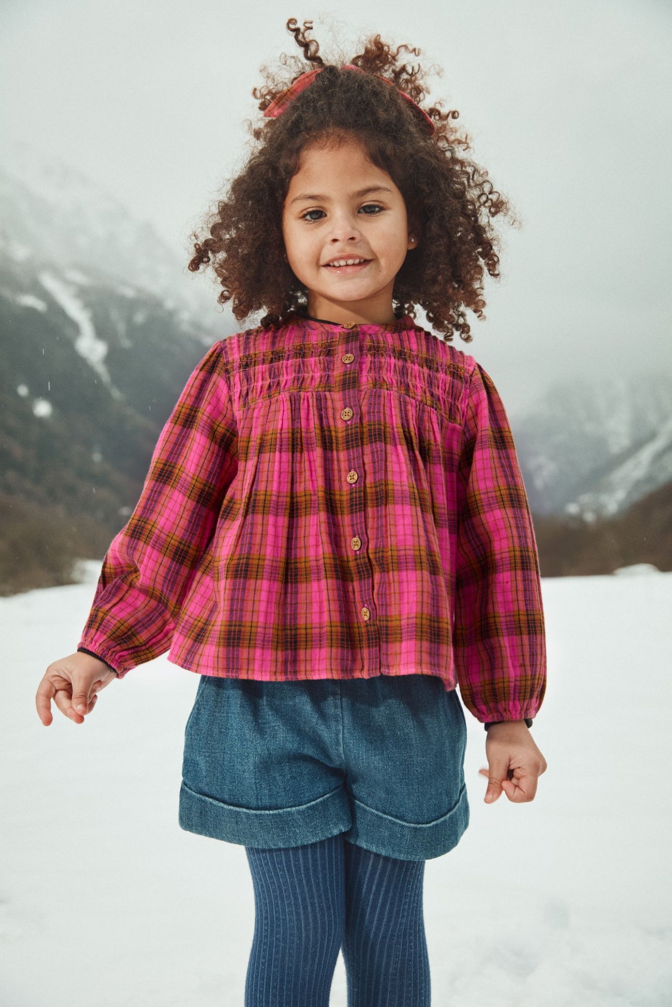 Jallyli Blouse - Pink Alp Checks