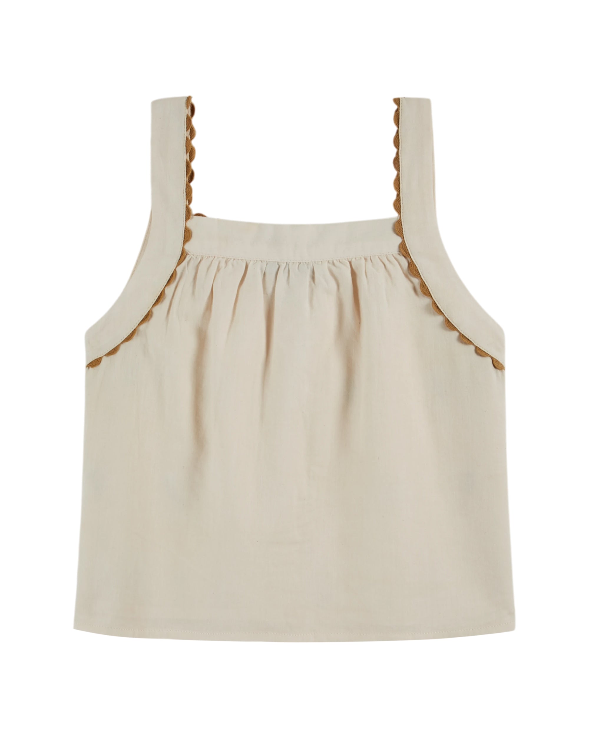 All Over Embroidered Top - Creme