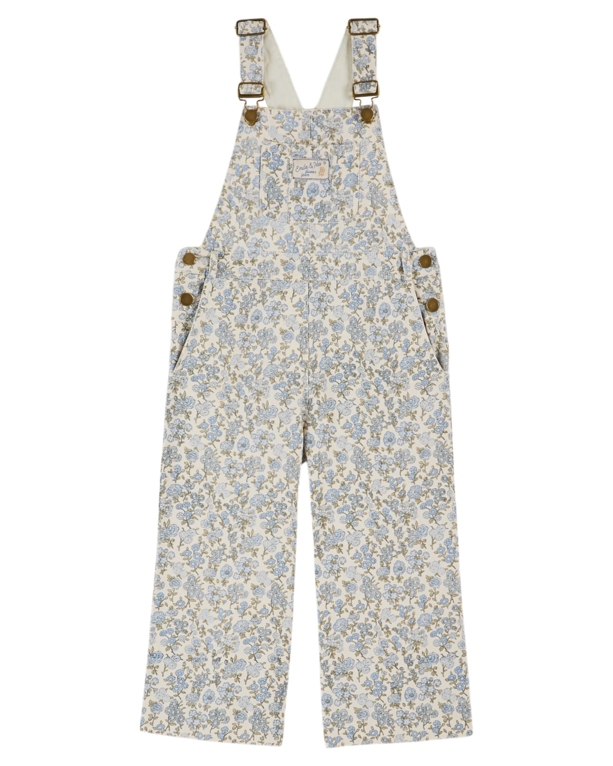 Cotton Canvas Overalls - Champetre Bleu