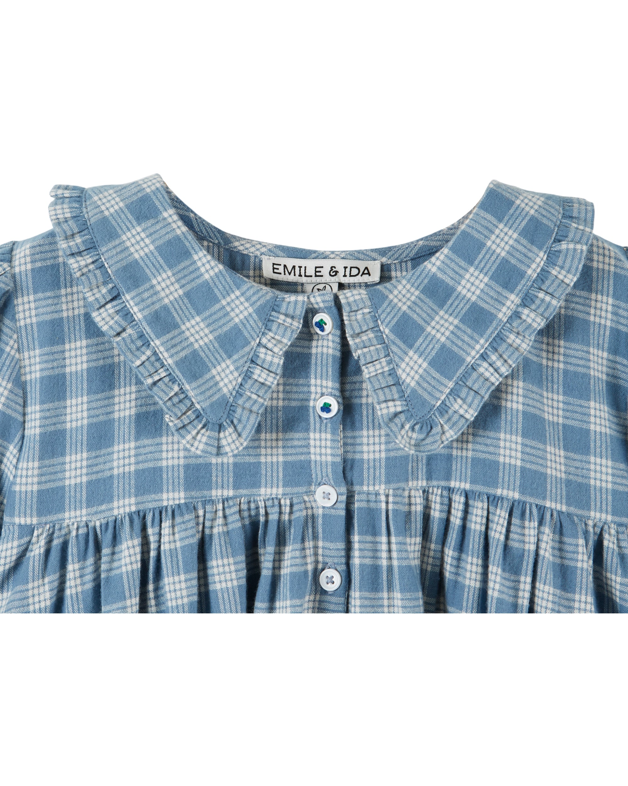 Loose dress Blue and white checks