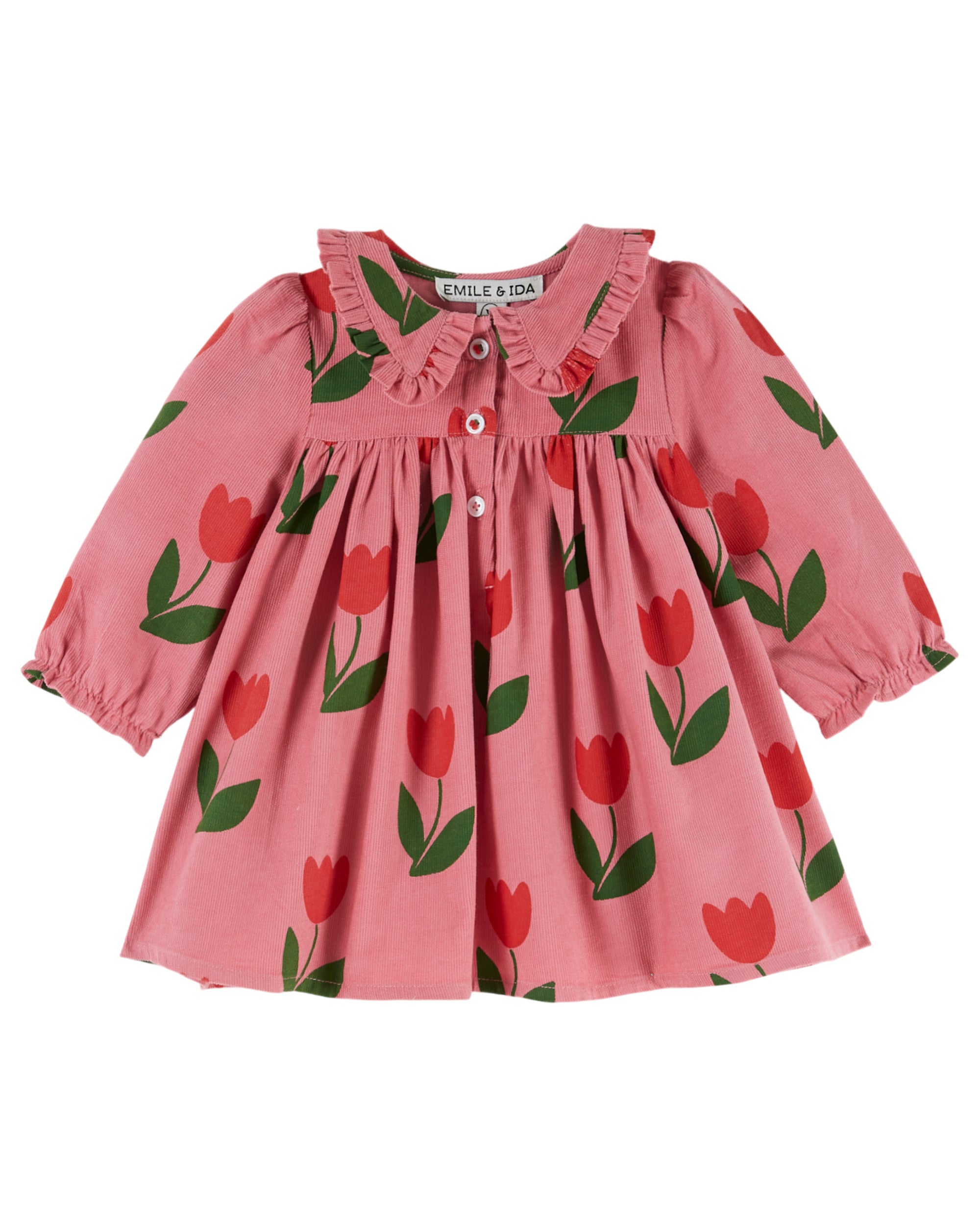 Loose dress Pink tulip velvet