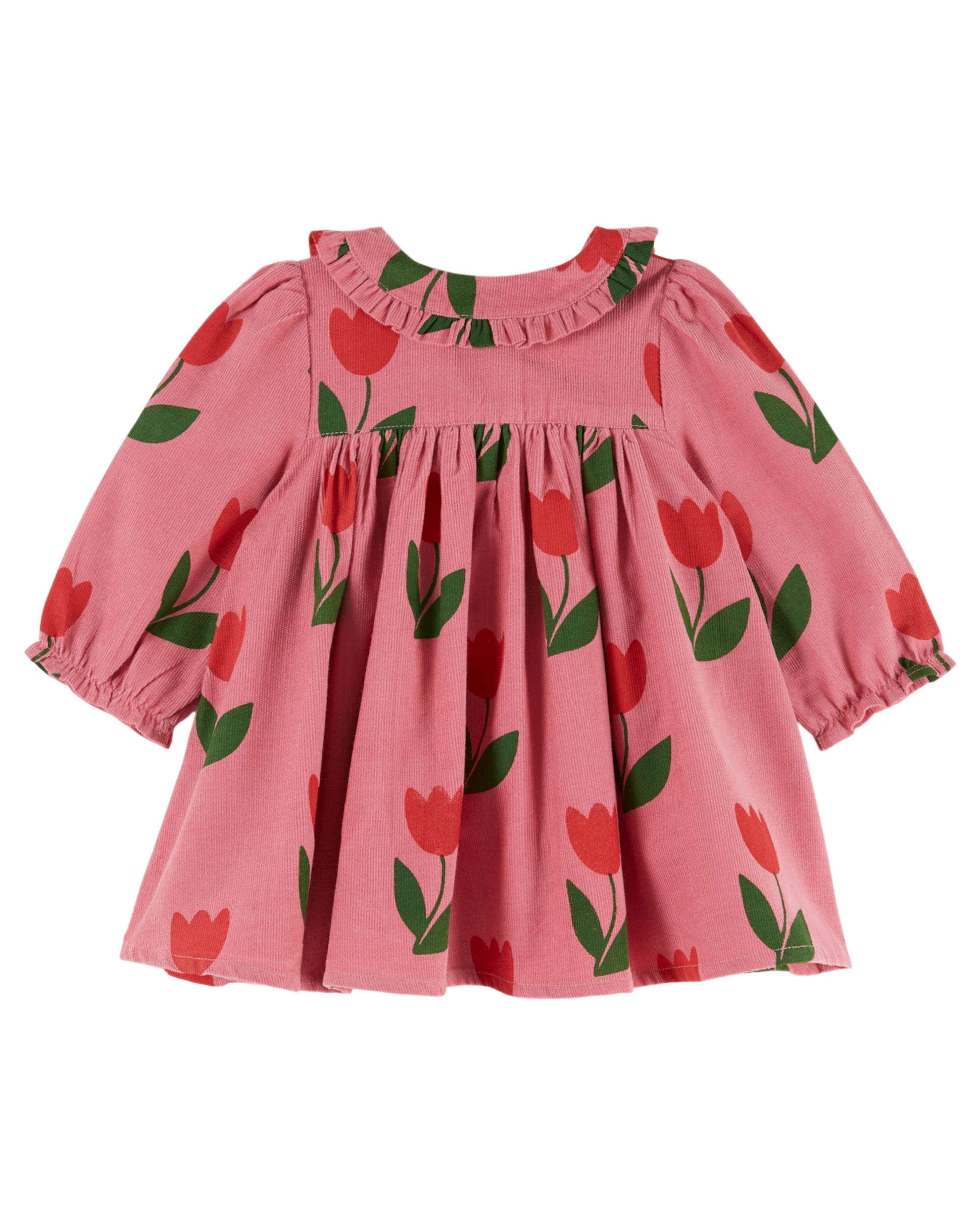 Loose dress Pink tulip velvet