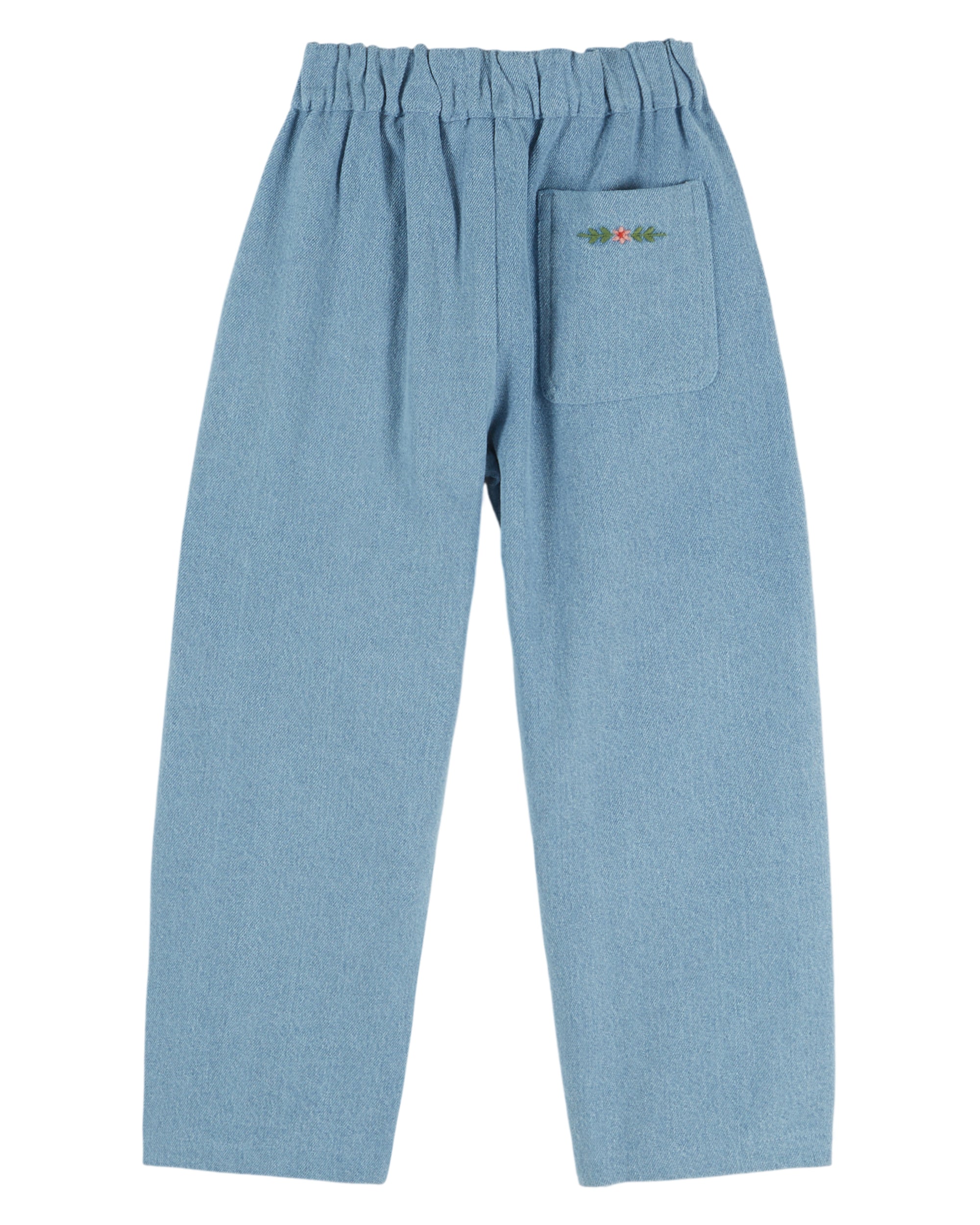 Pantalon Denim Genouillere - Bleu Delave
