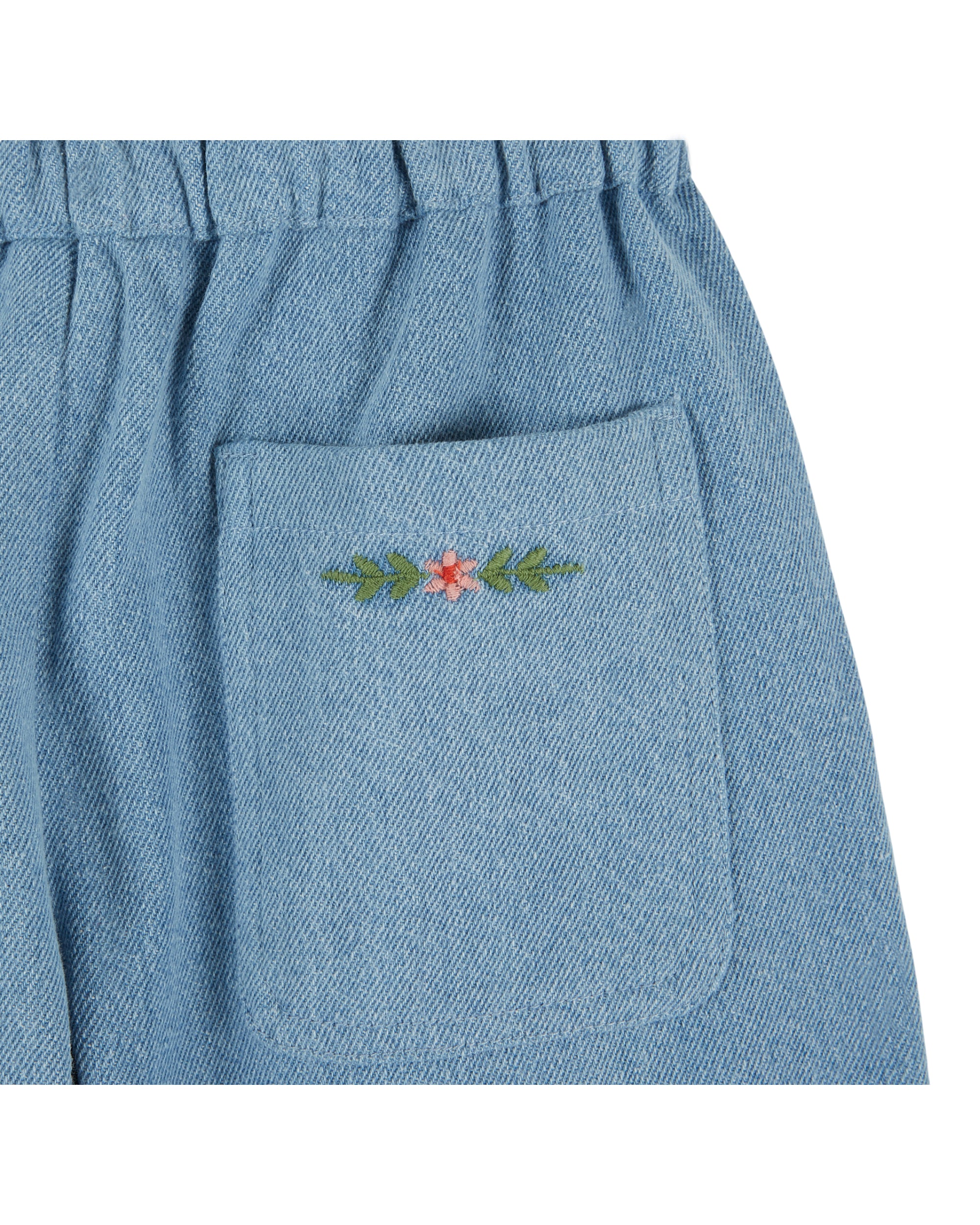 Pantalon Denim Genouillere - Bleu Delave