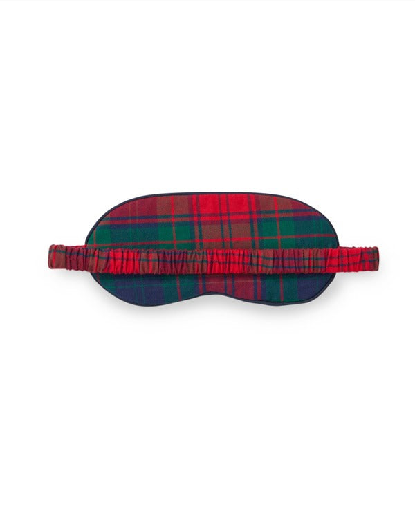 Children’s Twill Sleep Mask in Tartan - Red