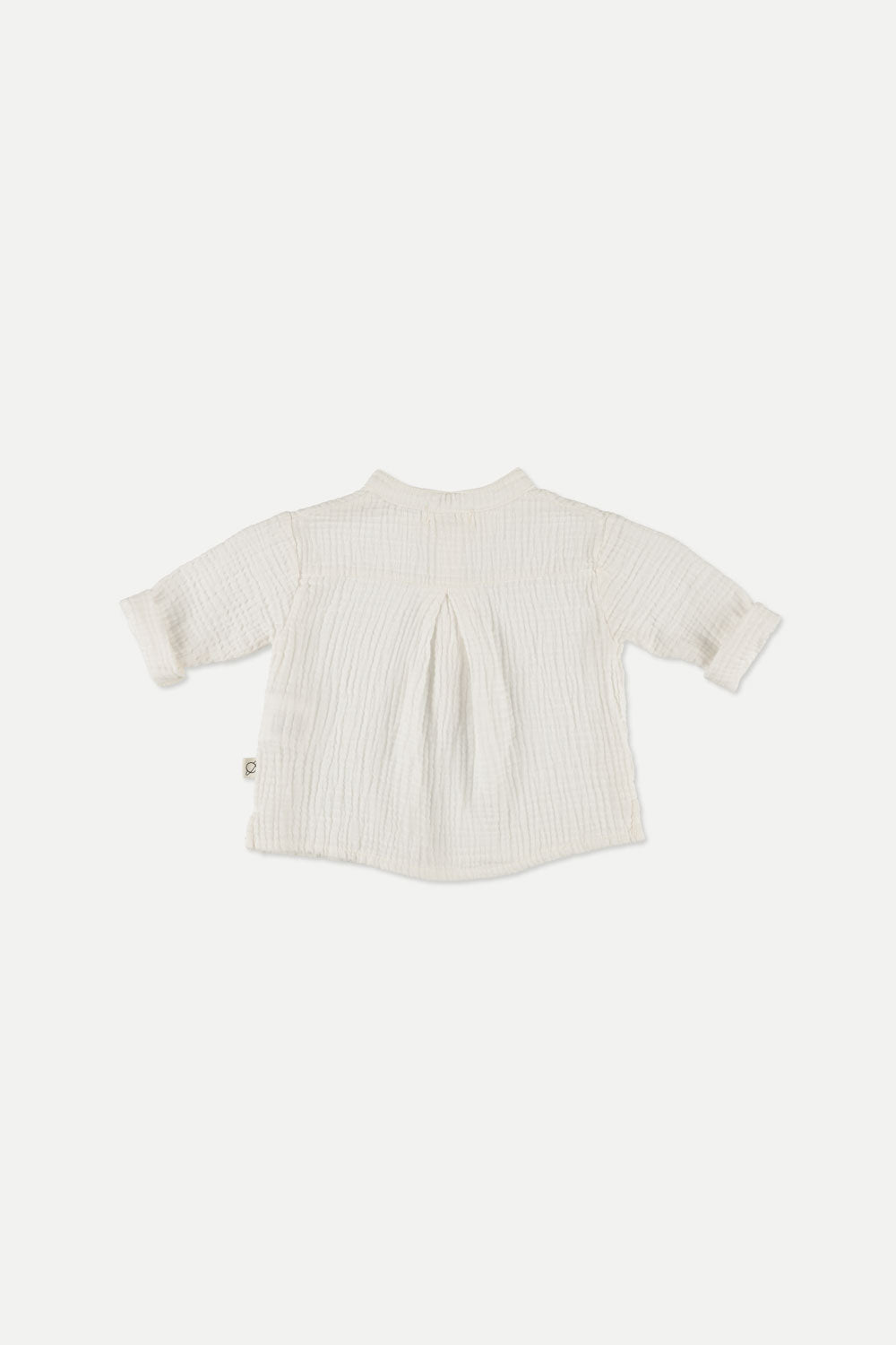Soft Gauze Baby Mao Collar Shirt Ivory