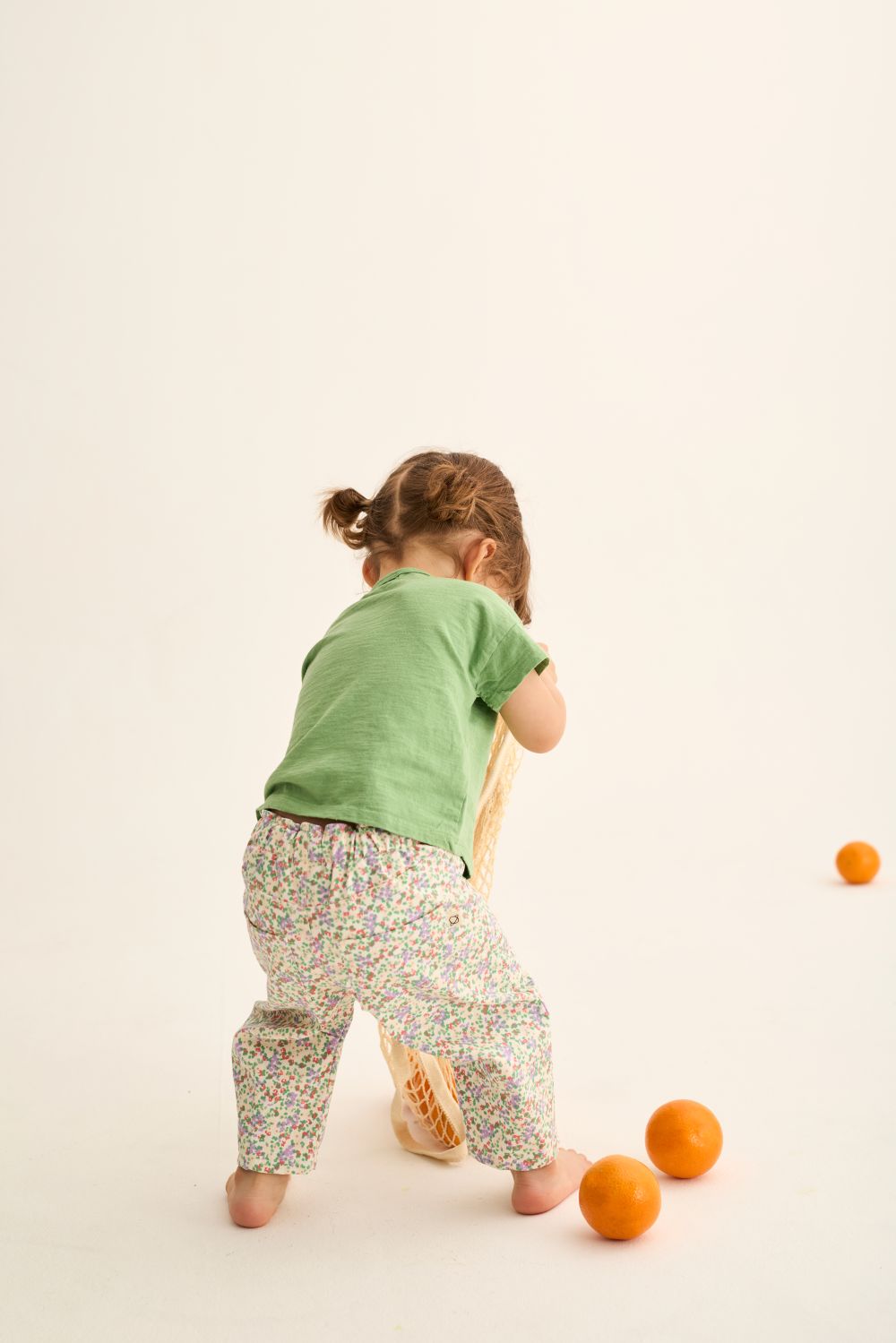 Atena Floral Twill Cotton Baby Pants - Multi