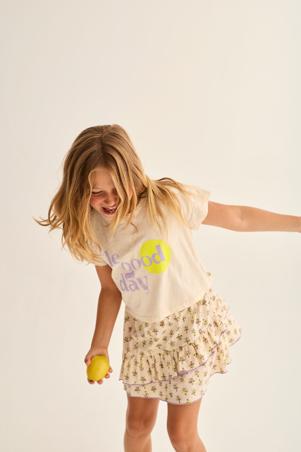 Aura Soft Slub Cotton Print T-Shirt - Ivory