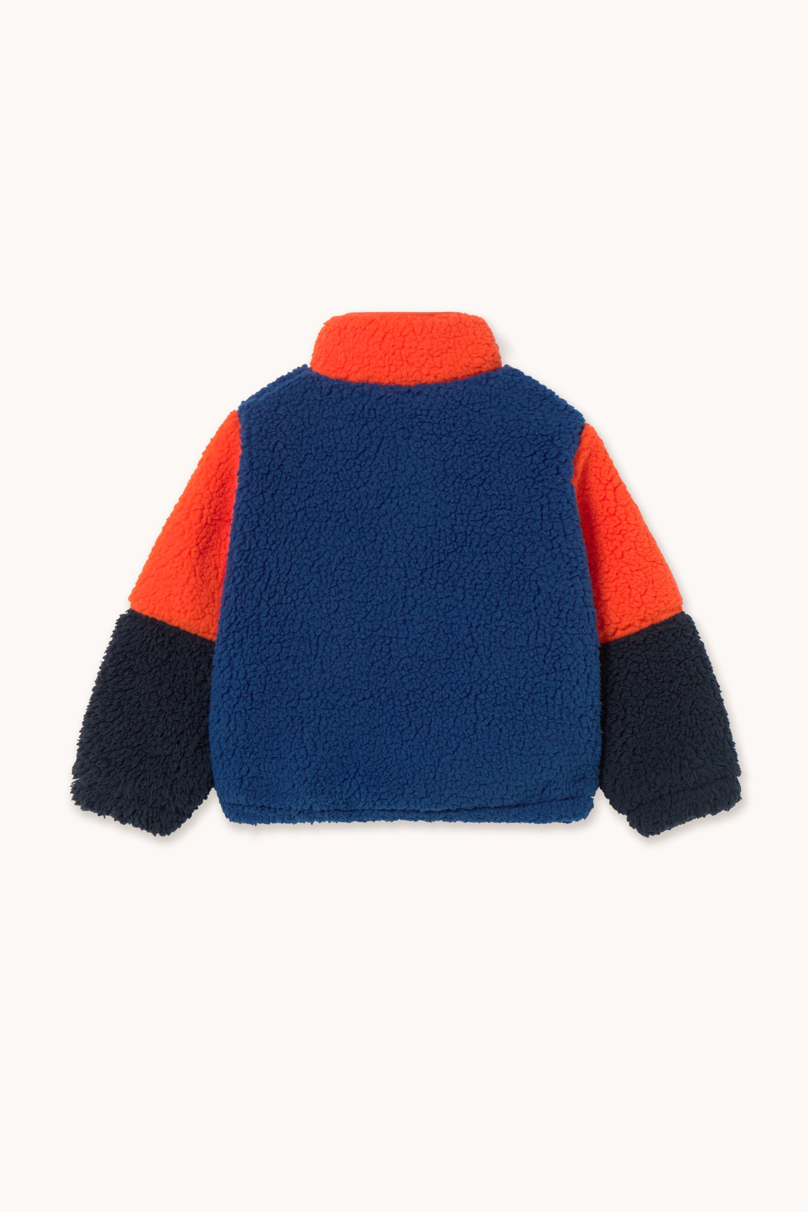 Color Block Polar Sherpa Jacket - Summer Red