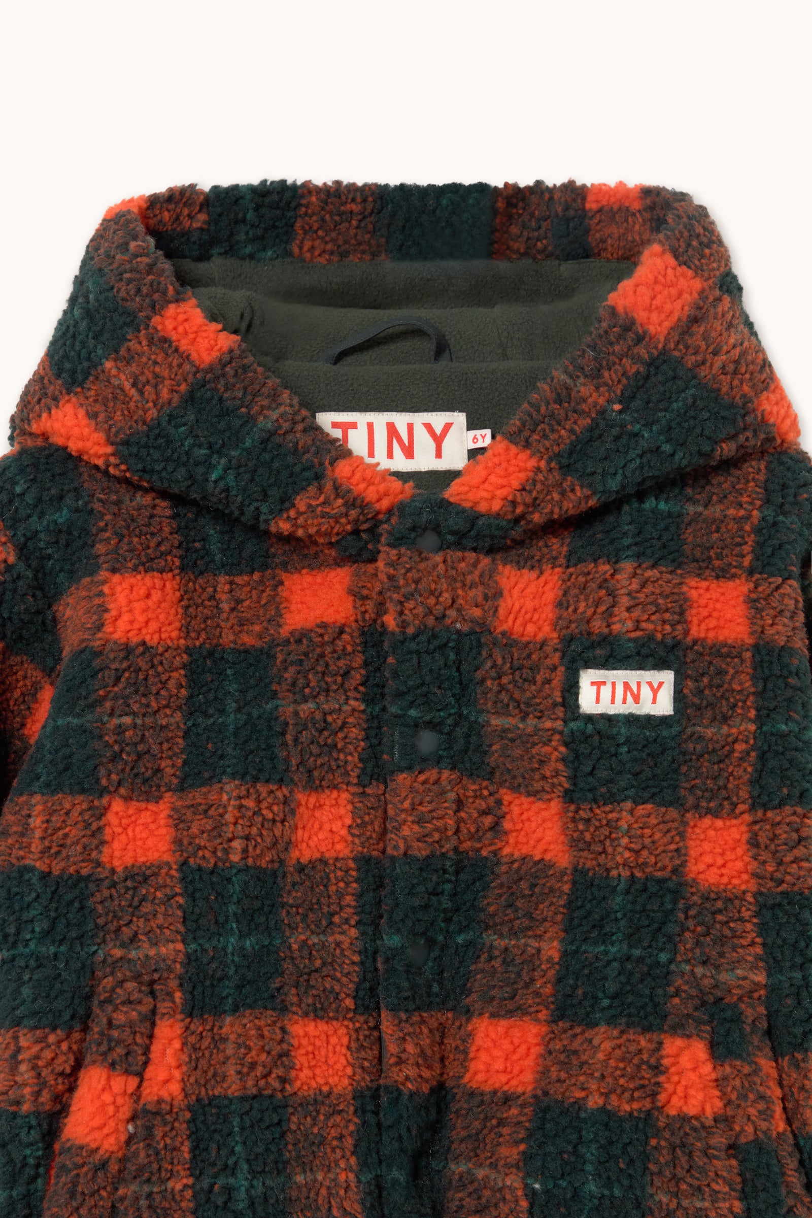 Red Check Sherpa Hoodie