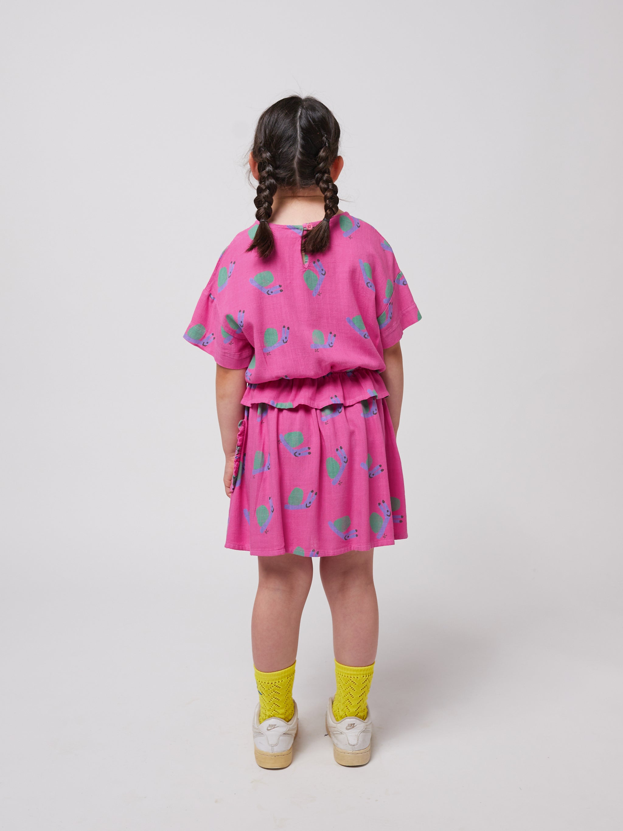 Funny Snail All Over Woven Blouse - Fuchsia