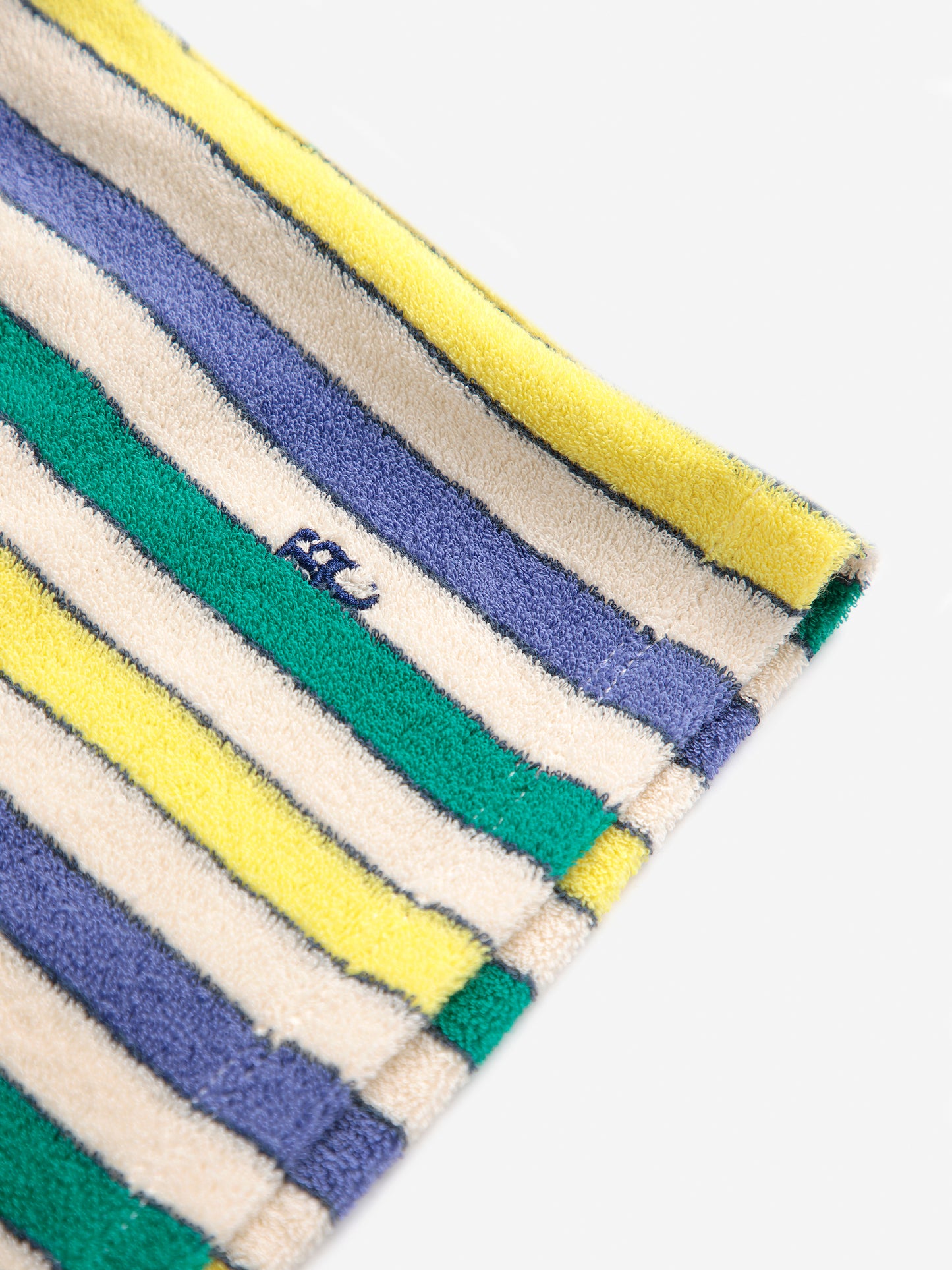 Multicolor Stripes Terry Cloth Bermuda Shorts