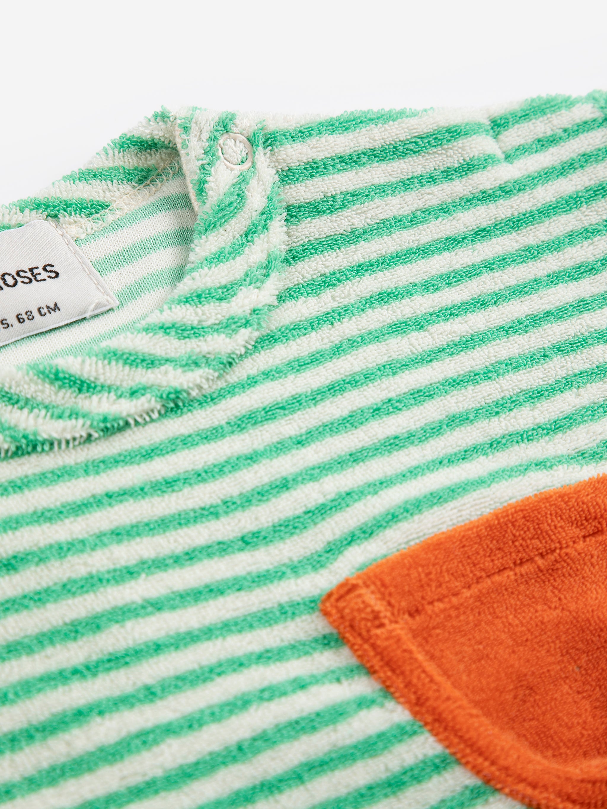 Green Stripes Terry Cloth T-Shirt - Green