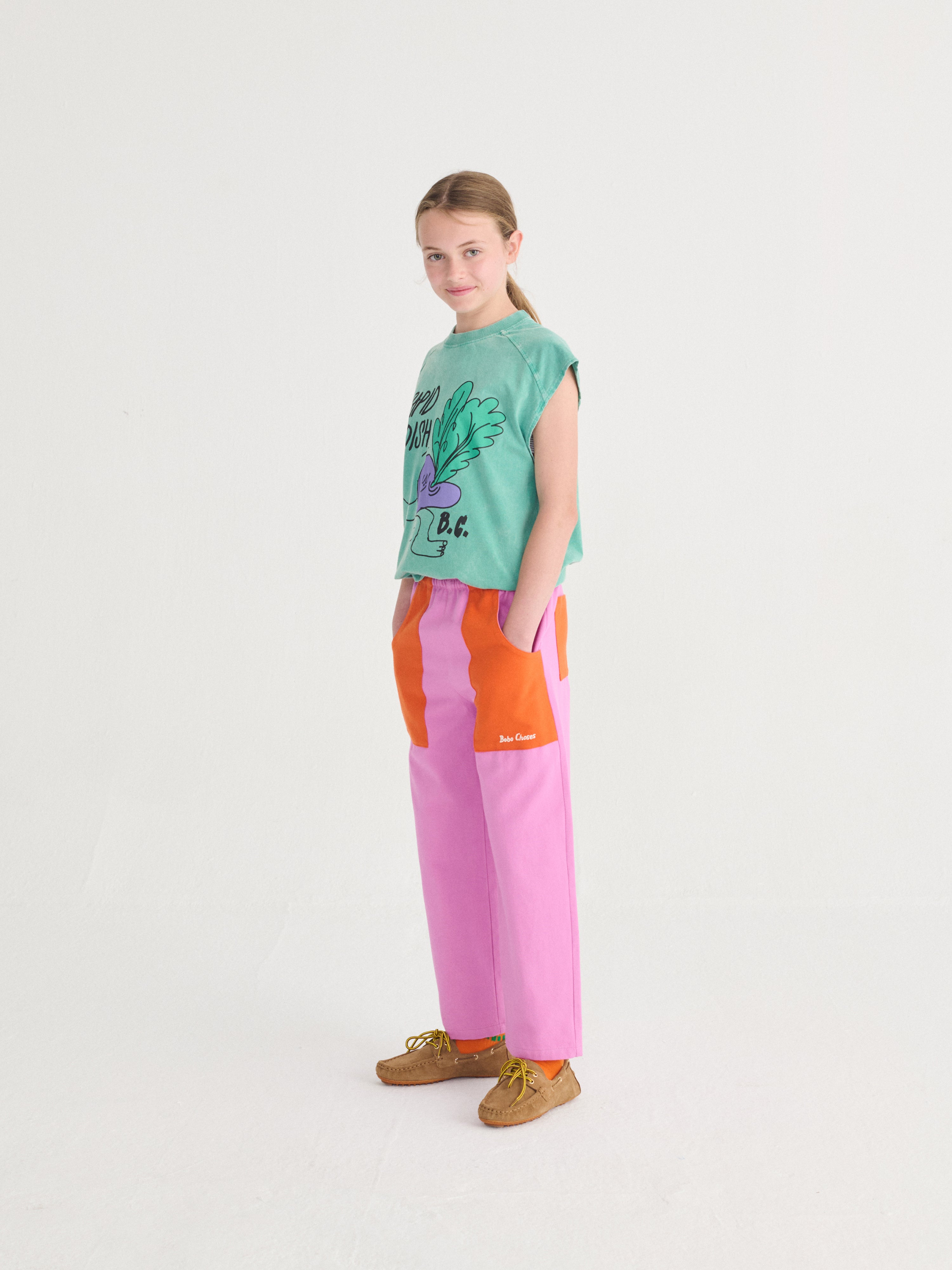 Bobo Choses Color Block Woven Pants - Purple
