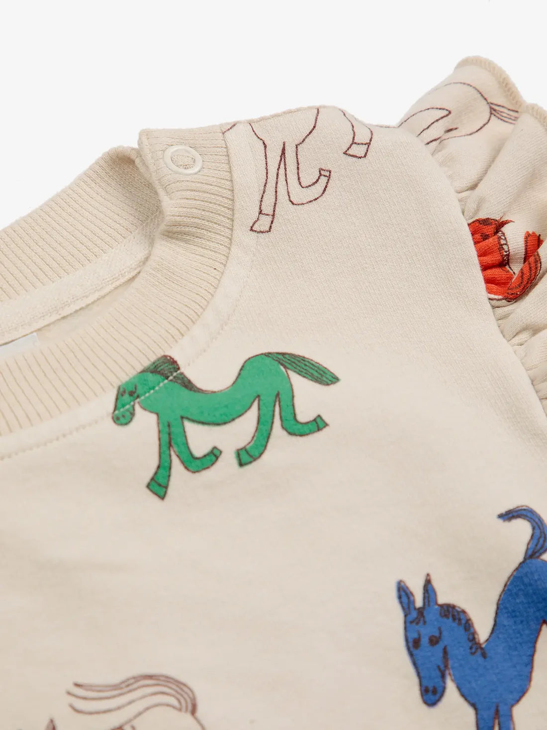 Baby Wonder Horse All Over Sweatshirt Offwhite