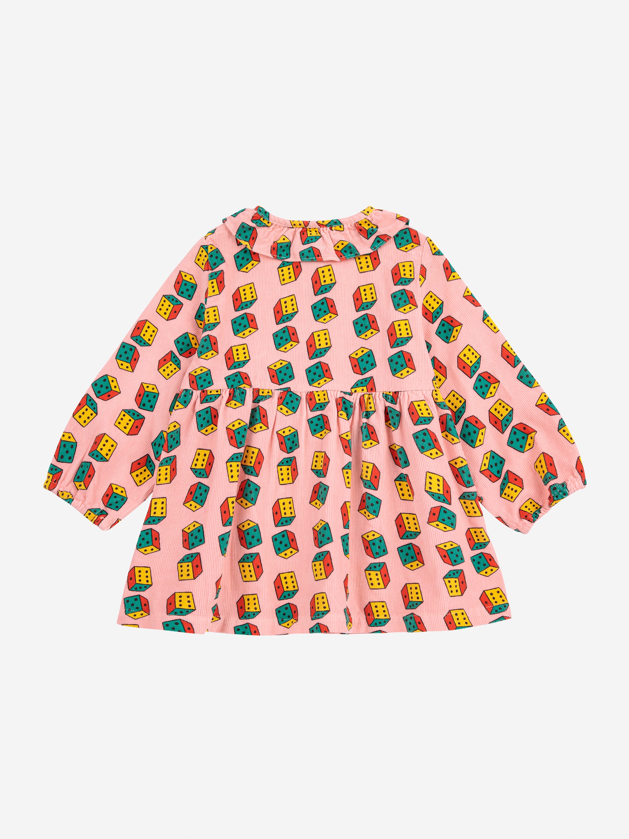 Dices All Over Micro Corduroy Dress - White