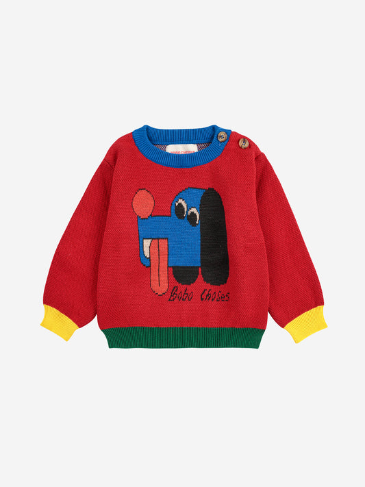Doggy Mate Jacquard Jumper - Red
