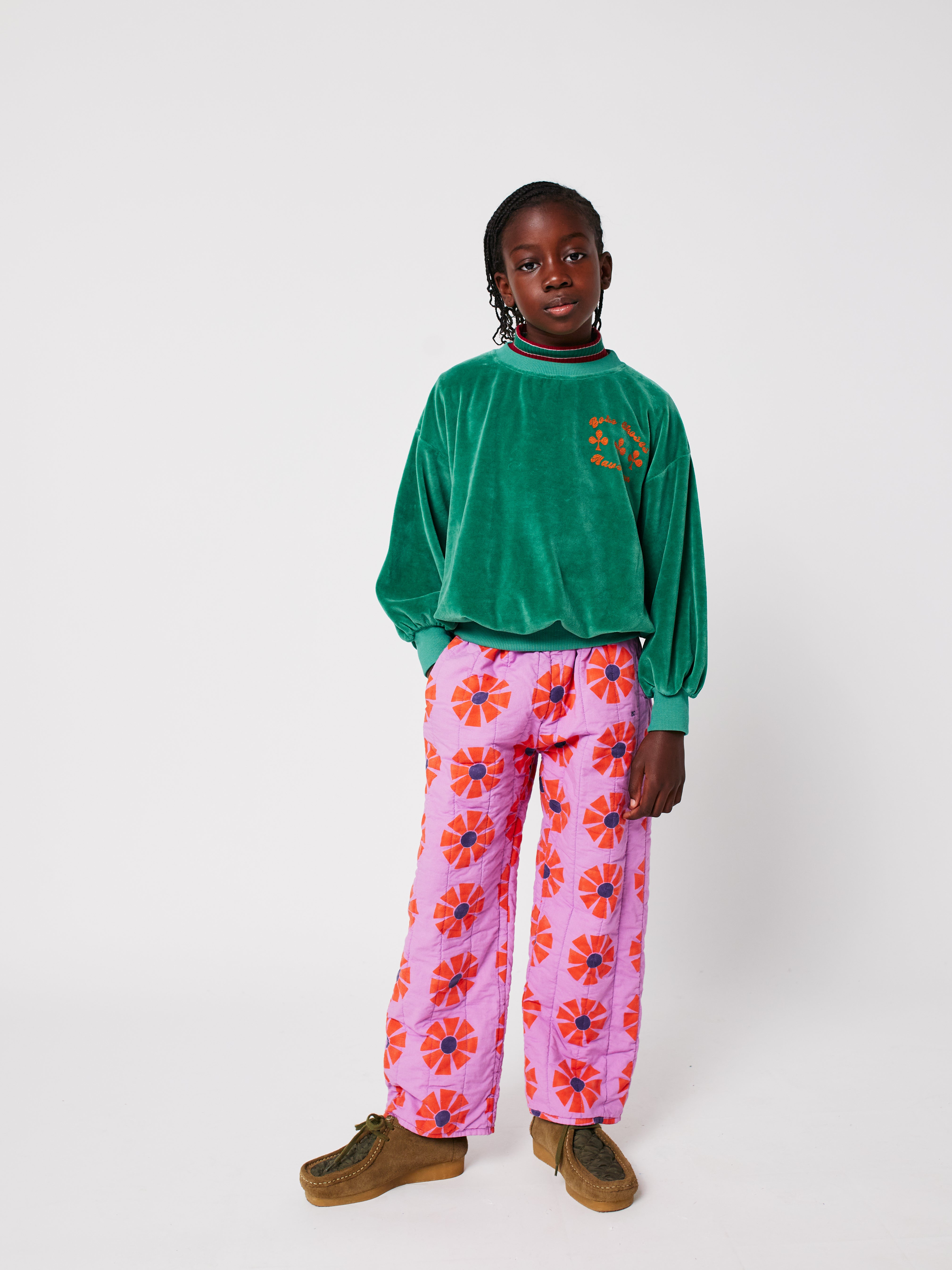 Have Fun Velvet Sweatshirt - Green