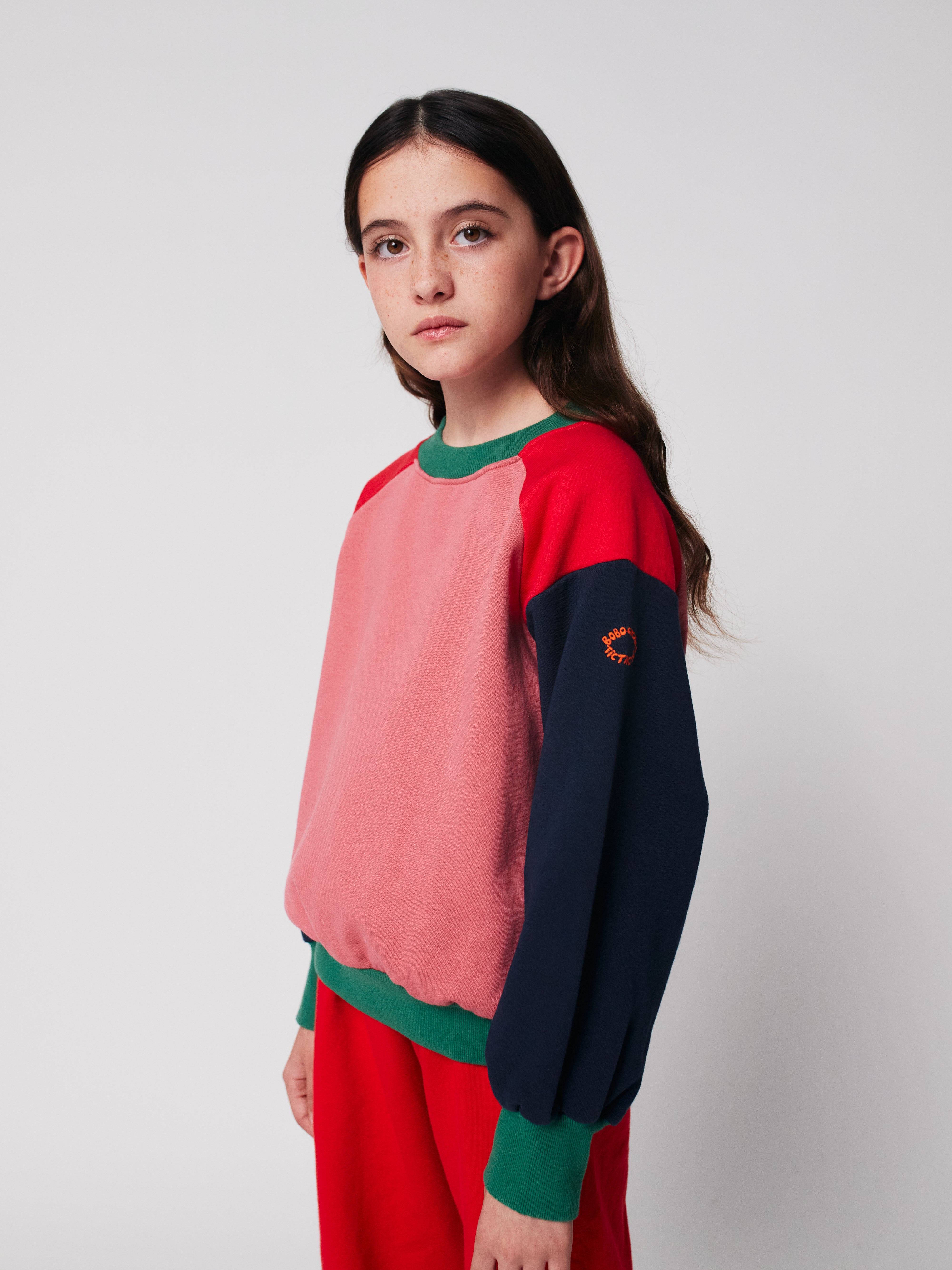 Tic Tac Toe Color Block Sweatshirt - Multicolor