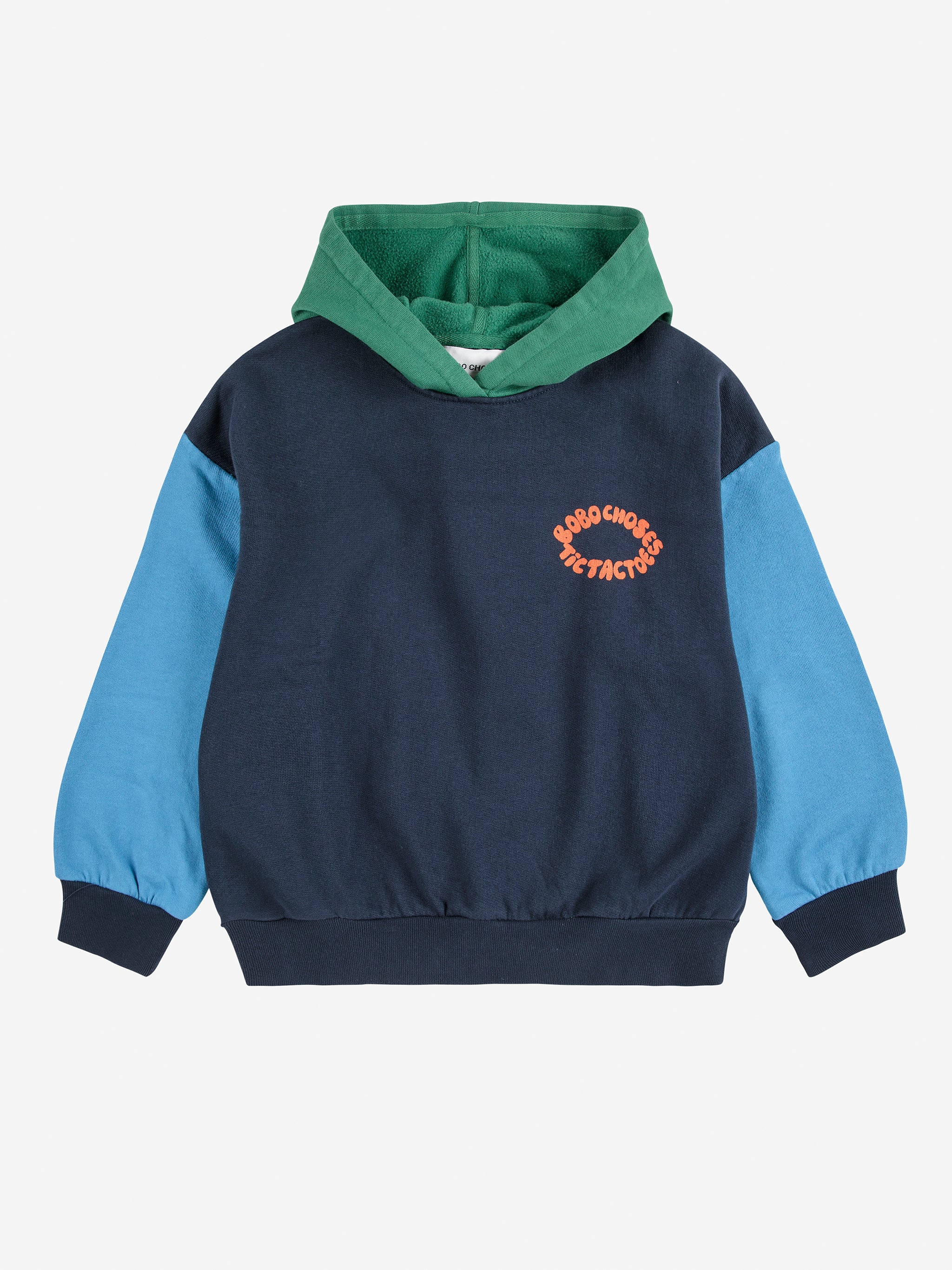 Tic Tac Toe Color Block Hoodie - Multicolor