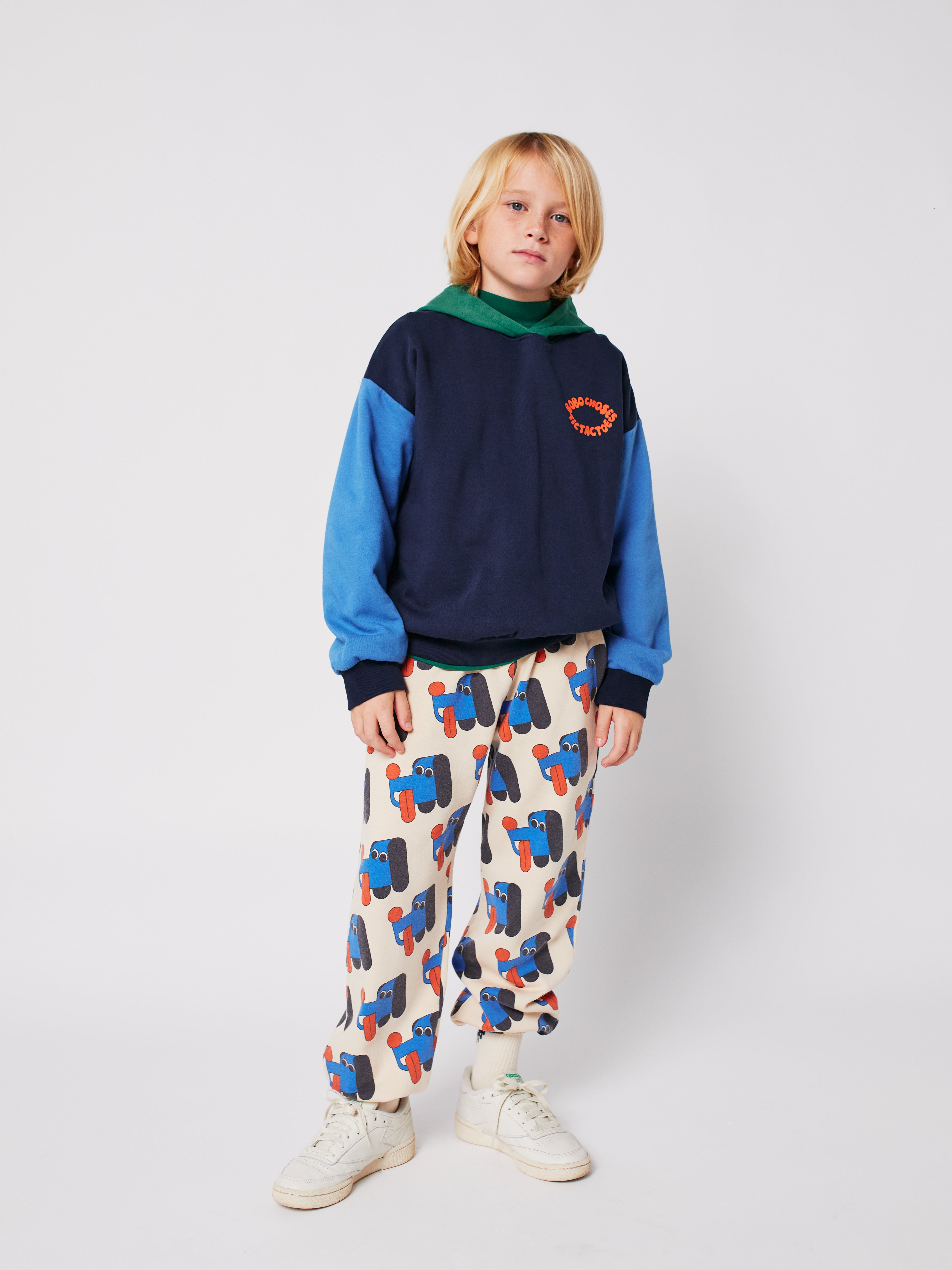 Tic Tac Toe Color Block Hoodie - Multicolor