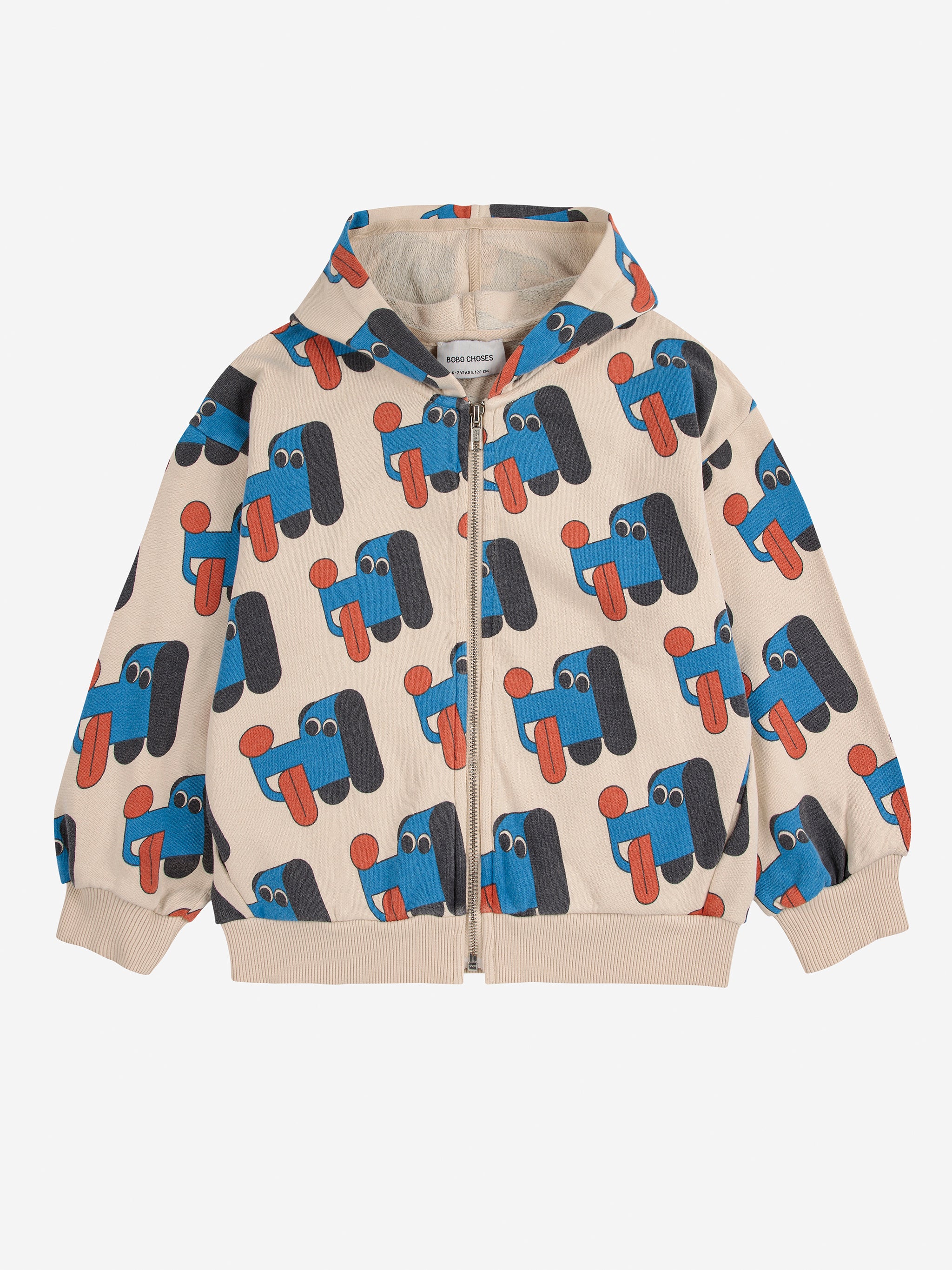 Doggy Mate All Over Zipped Hoodie - Offwhite