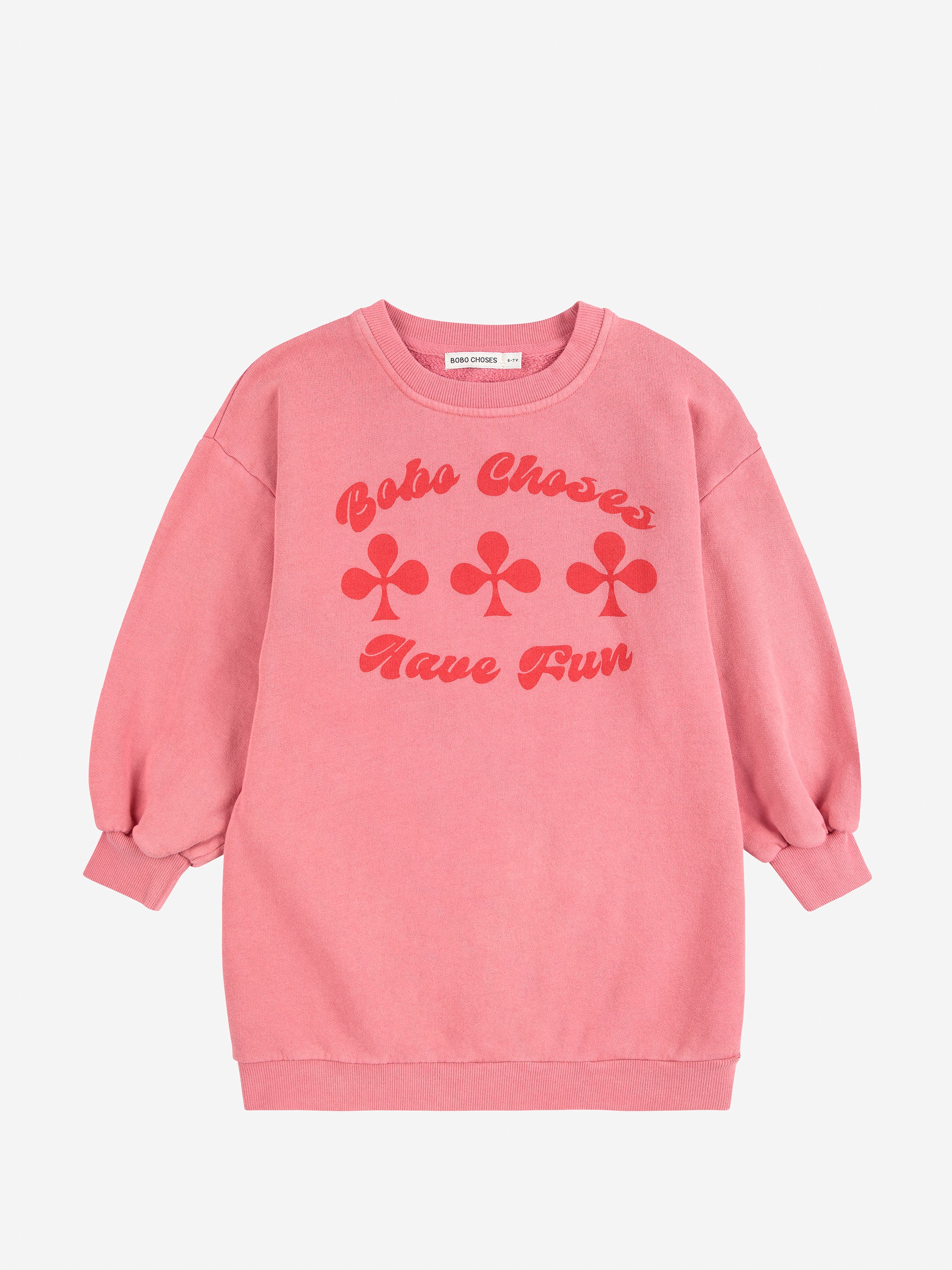 Have Fun Sweatshirt Dress - Pink