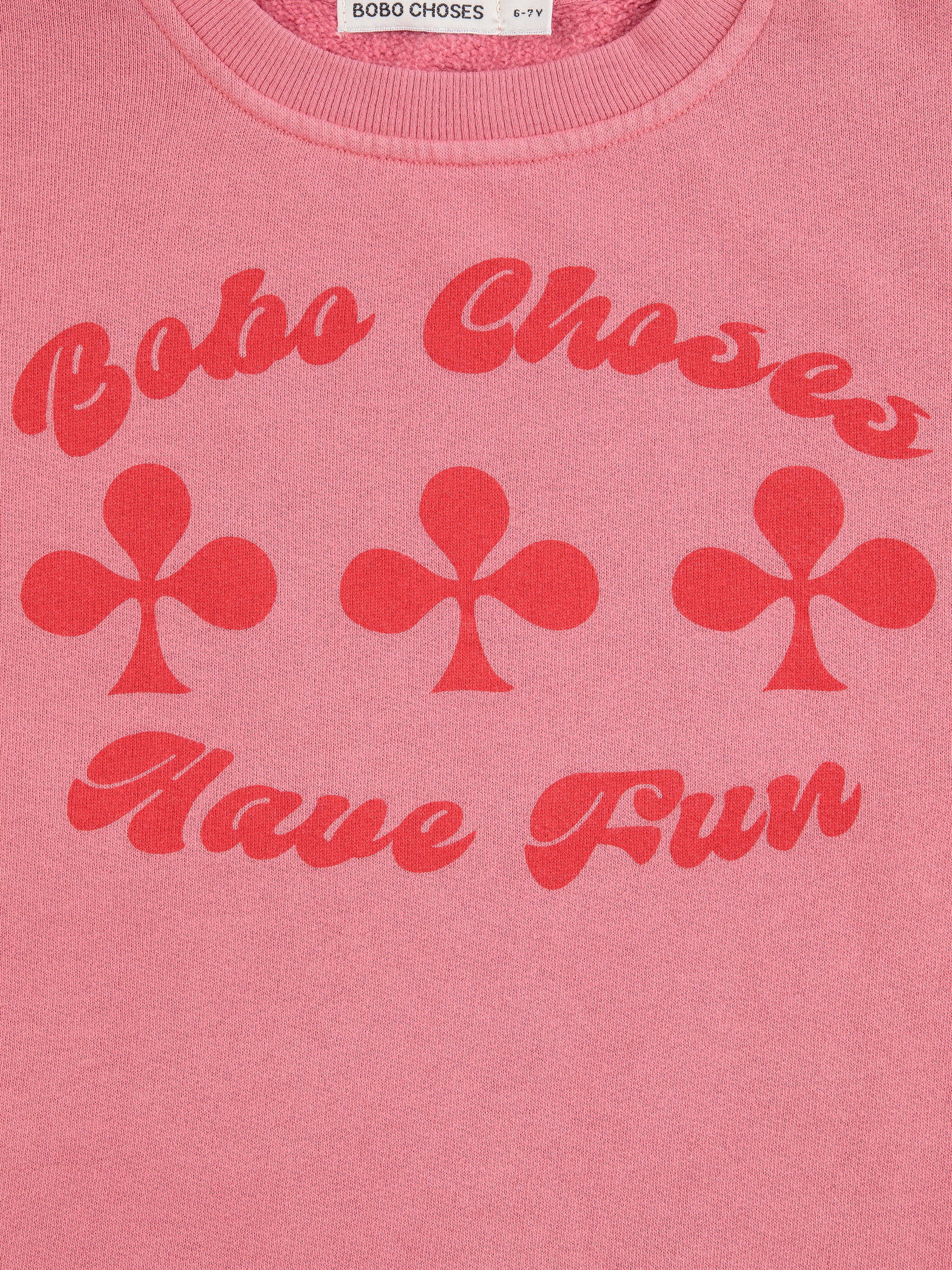 Have Fun Sweatshirt Dress - Pink