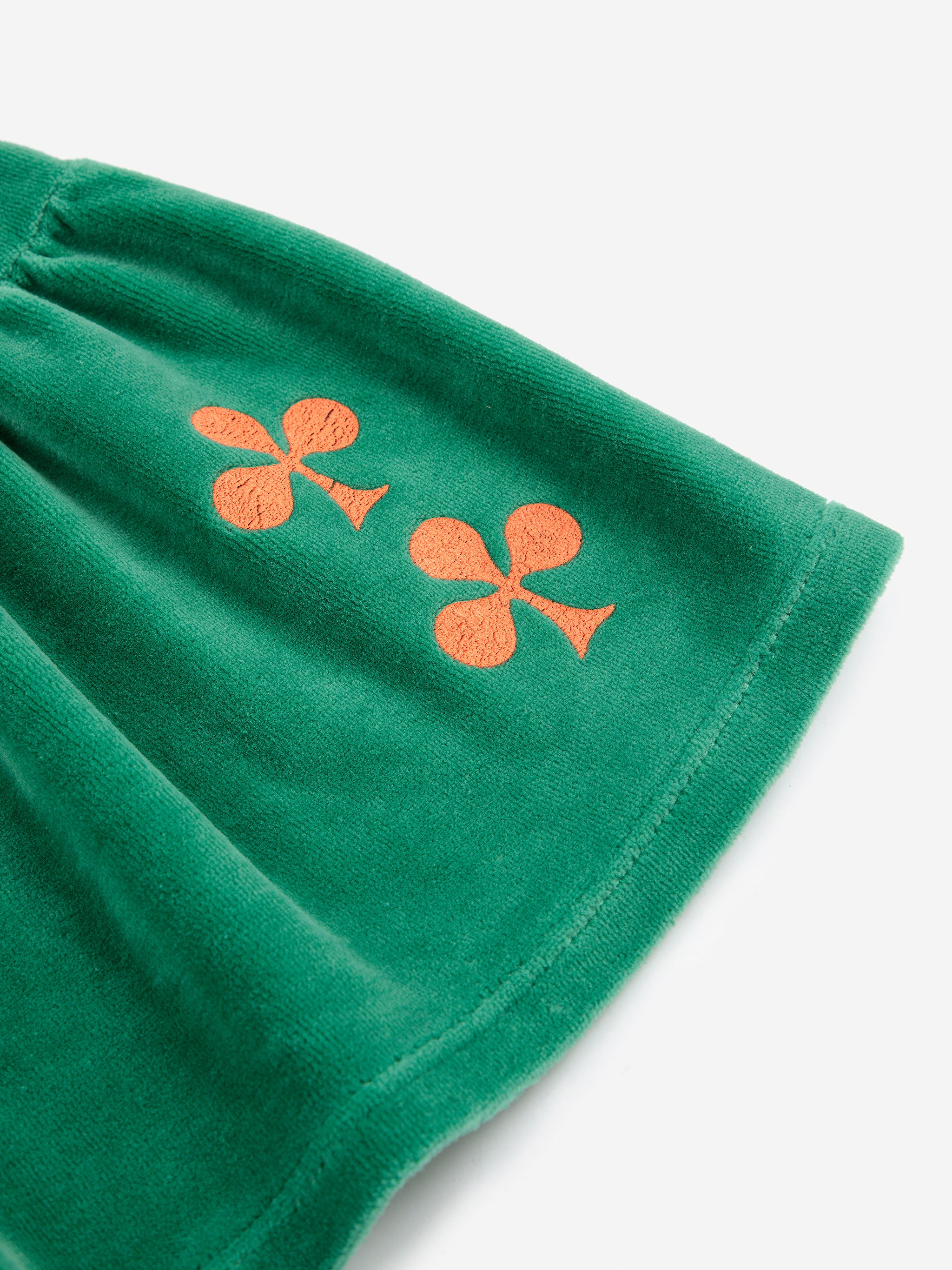 Clover Velvet Skirt - Green