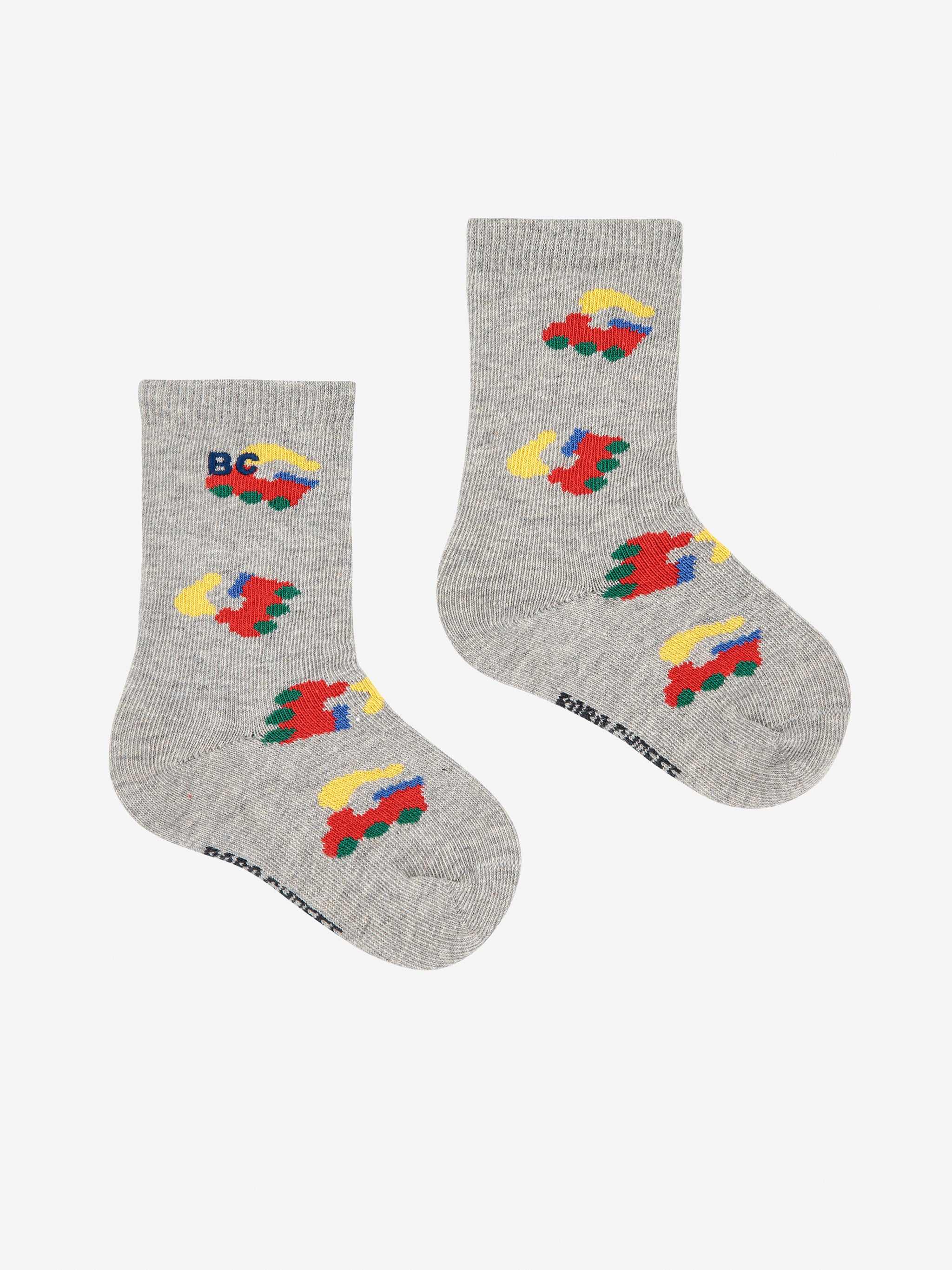 Bobo Choo Choo All Over Long Socks - Light Heather Grey