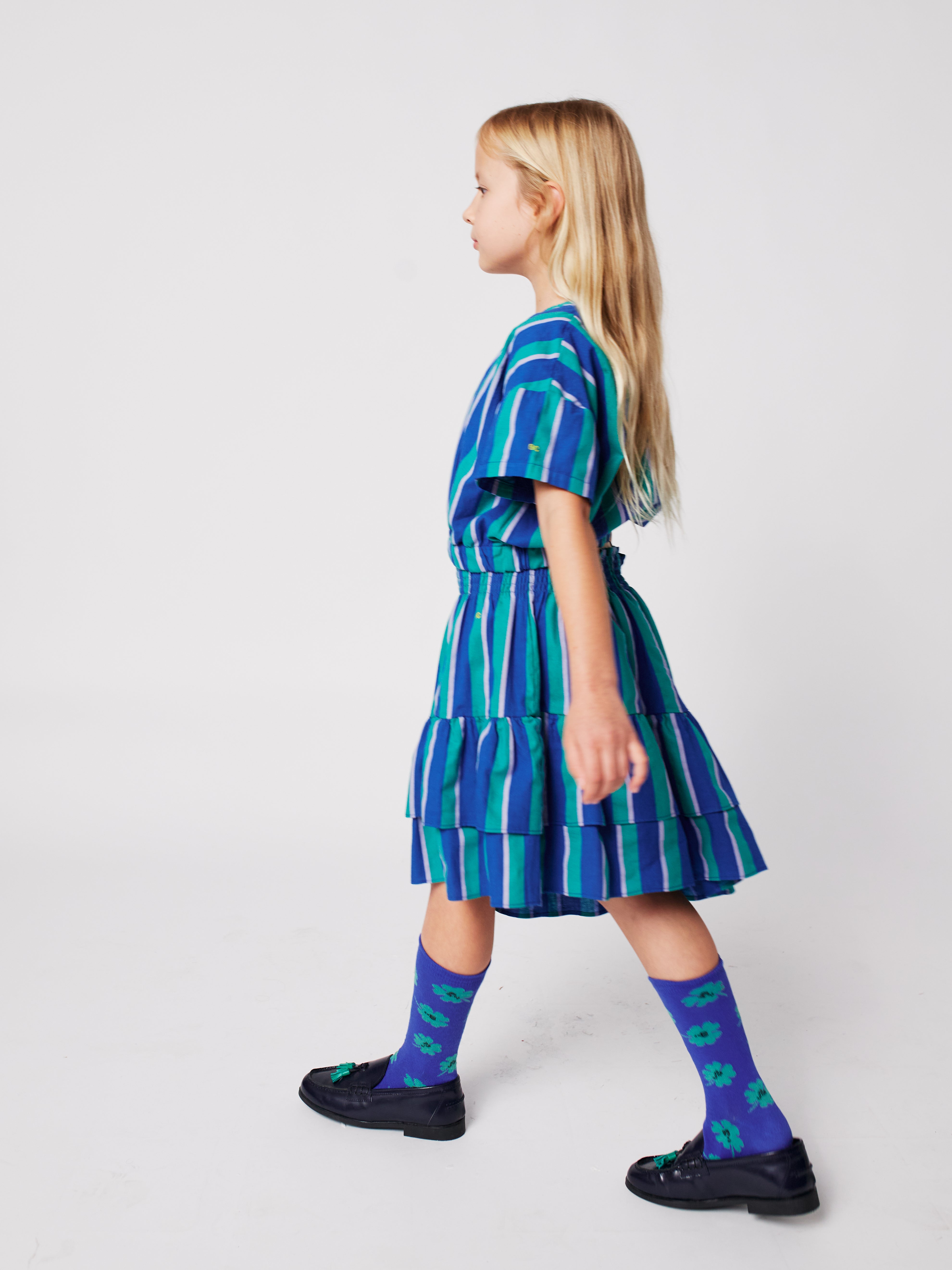 Lucky Clover All Over Long Socks - Blue