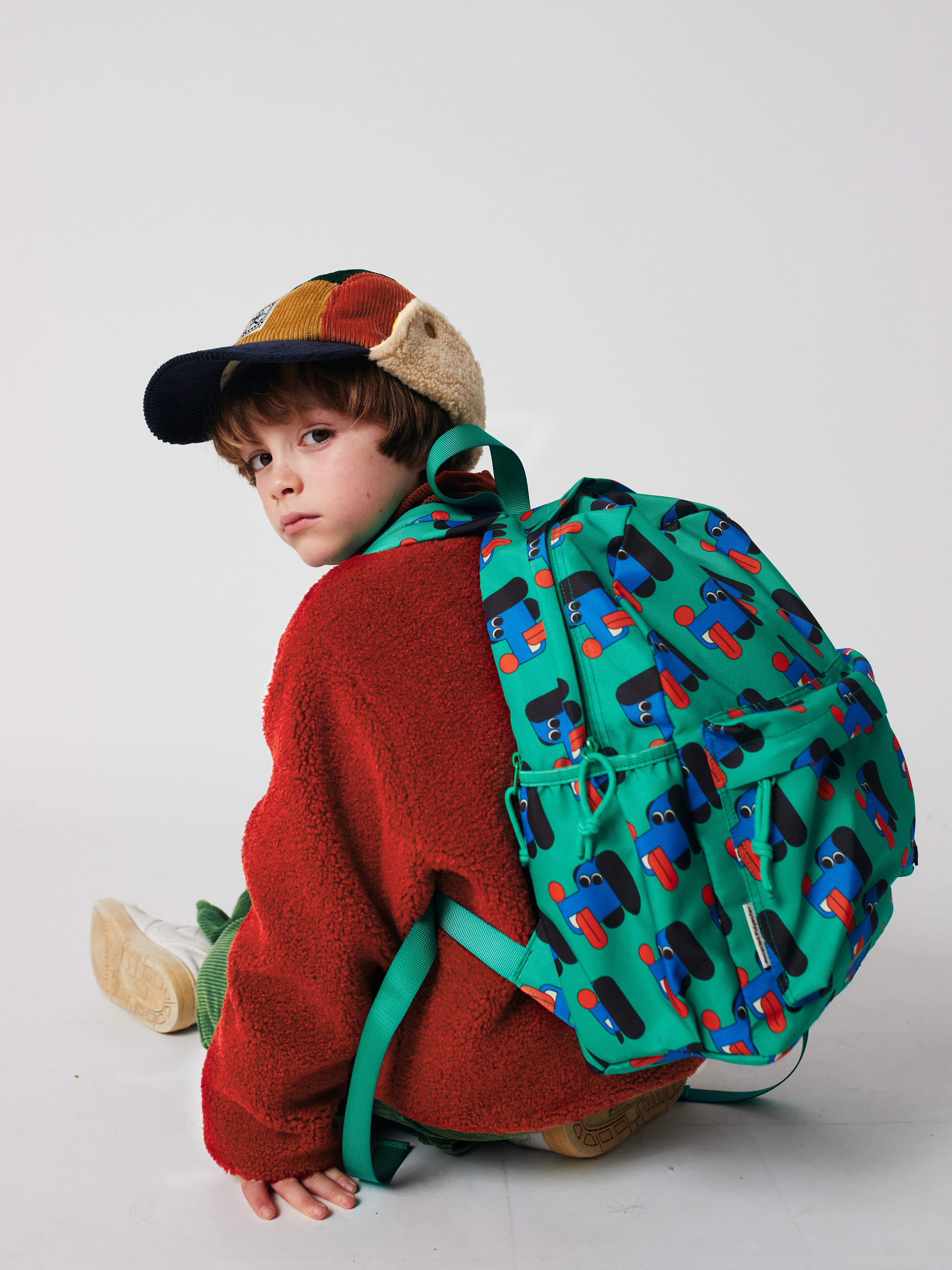 Doggy Mate All Over School Bag - Green
