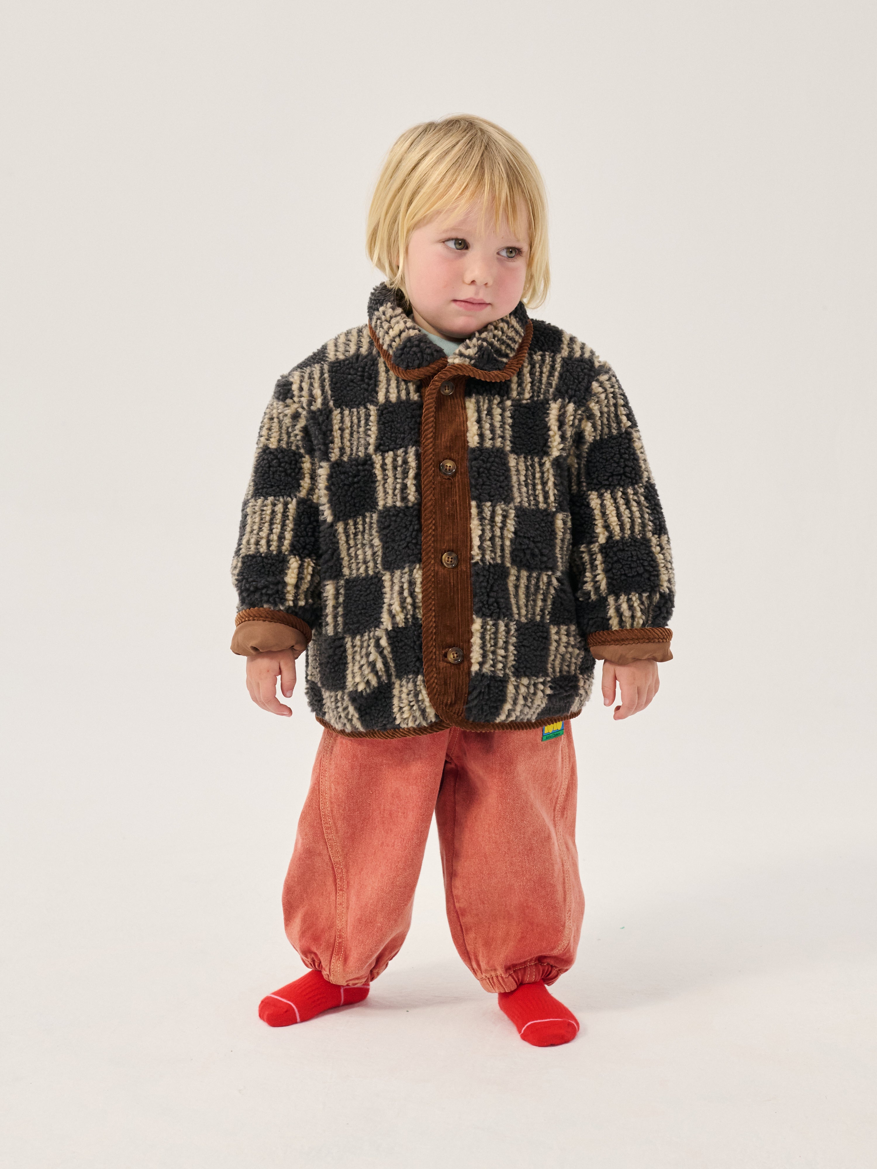 Almost Moiré All Over Sheepskin Baby Jacket
