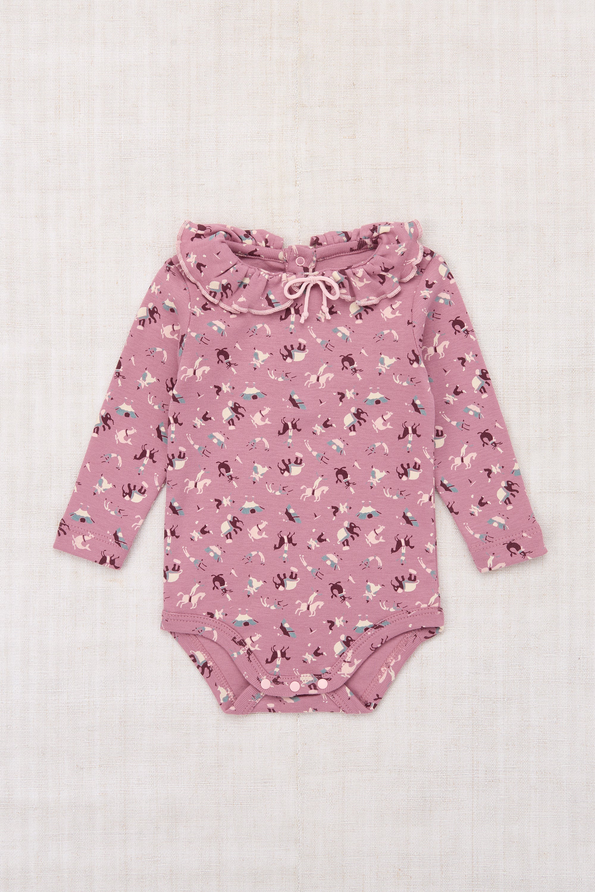Baby Pattie Onesie - Antique Rose Circus