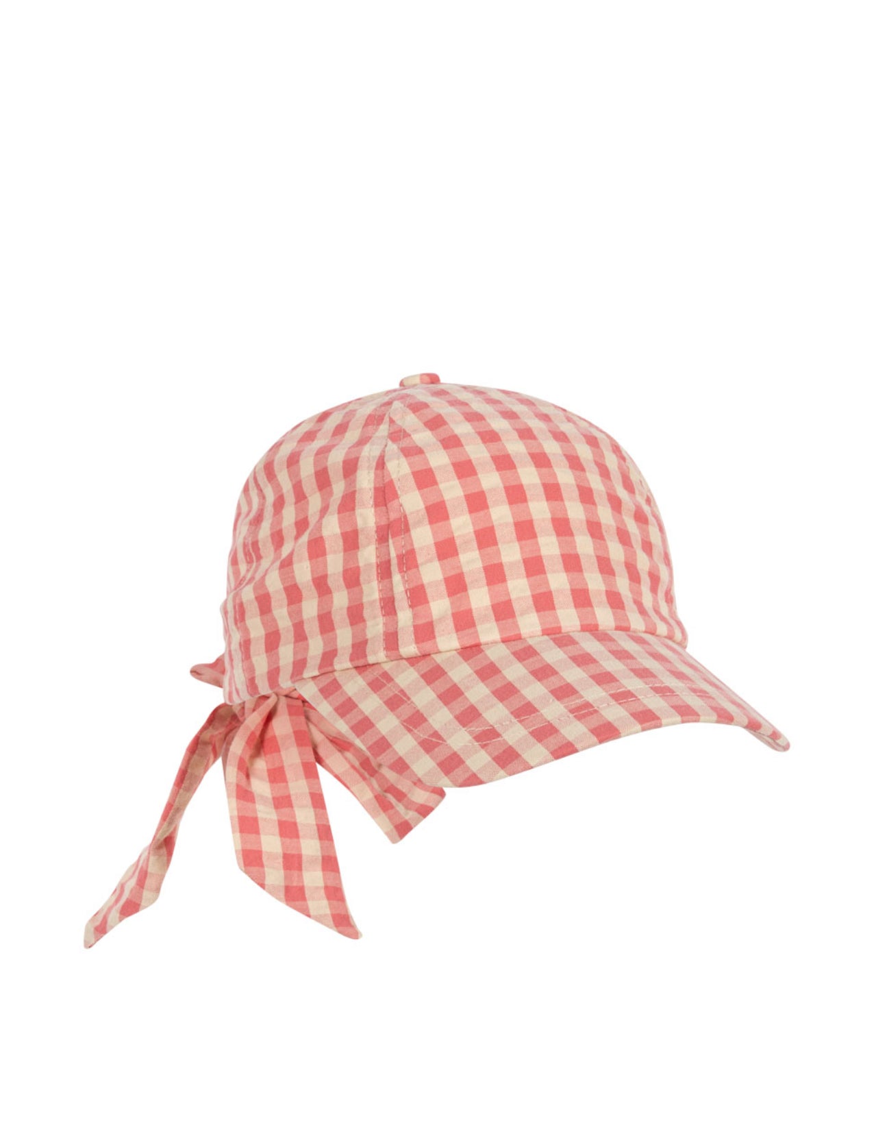 Kim Bow Cap - Flamingo Plume Check