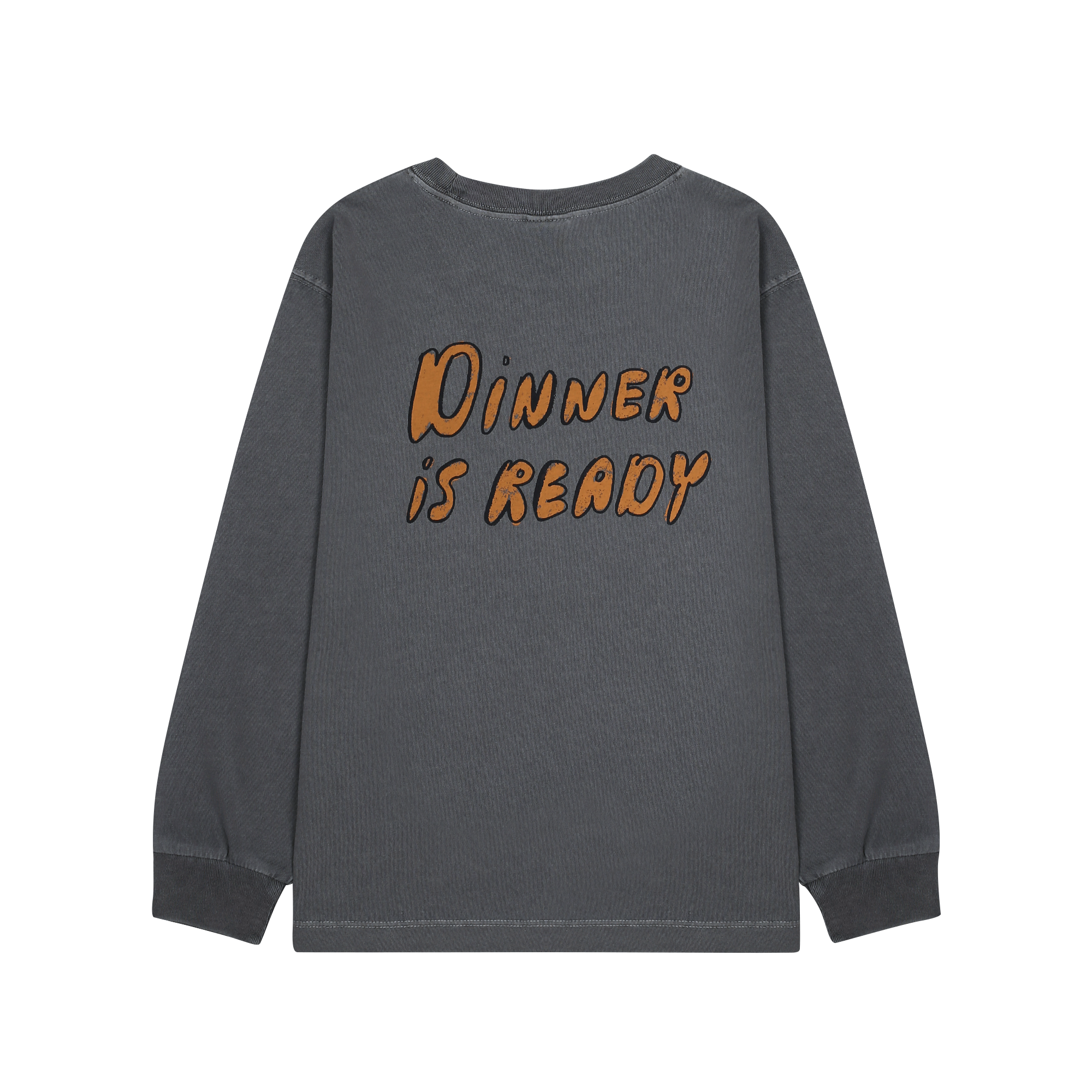 Dinner Pigment L/S T-Shirt - Charcoal