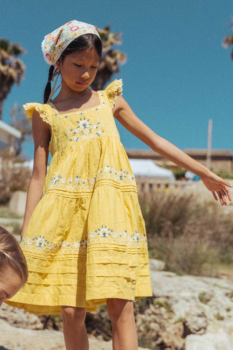 Nanette Dress in Misted Yellow