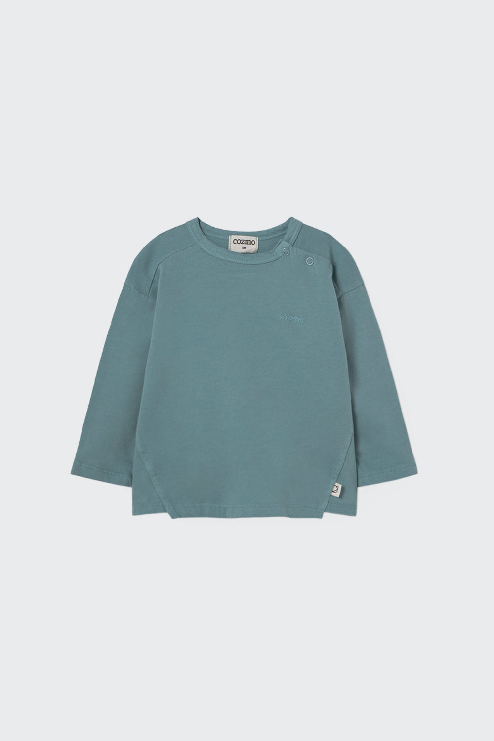 Basic Brushed Warm Slub Baby T-Shirt - Blue