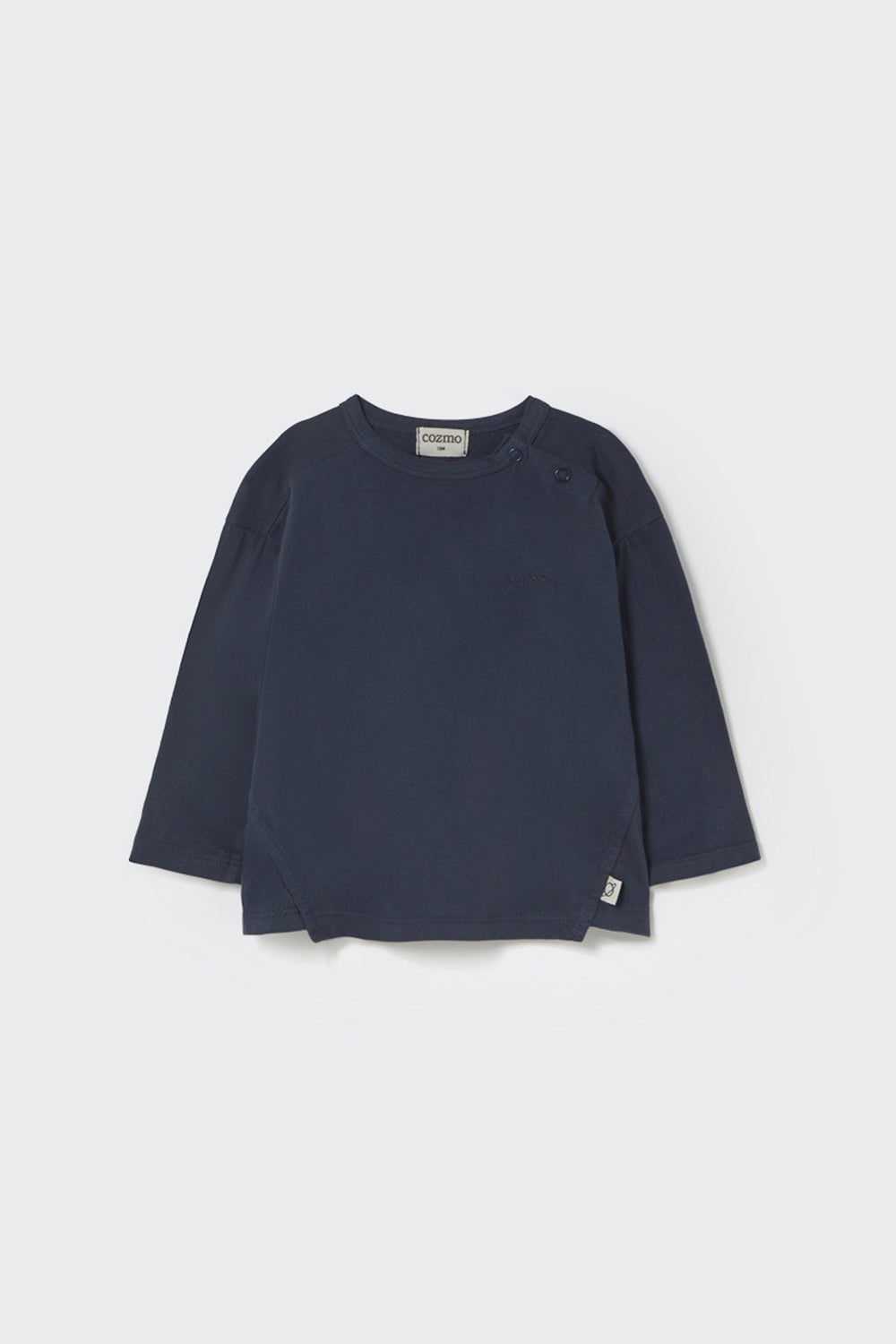 Basic Brushed Warm Slub T-Shirt - Navy