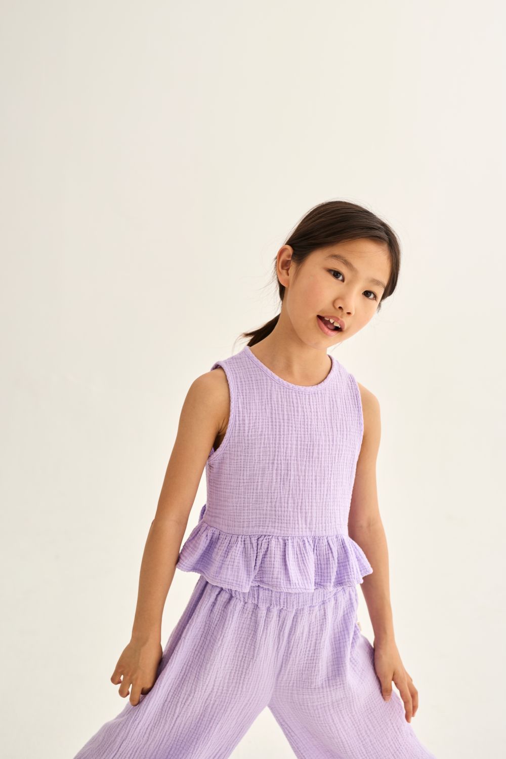 Blair Soft Gauze Cotton Top - Lavender
