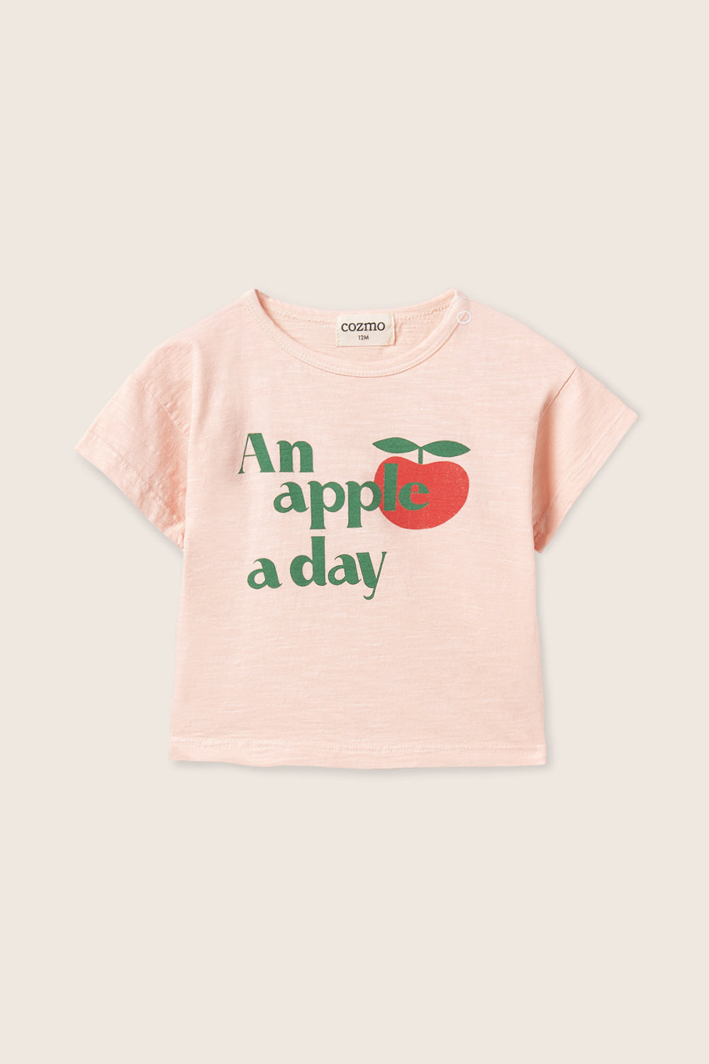 Bob Soft Slub Cotton Baby T-Shirt - Cloud Pink