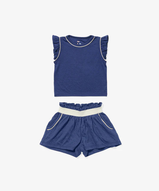 Bea Baby Short Set - Navy