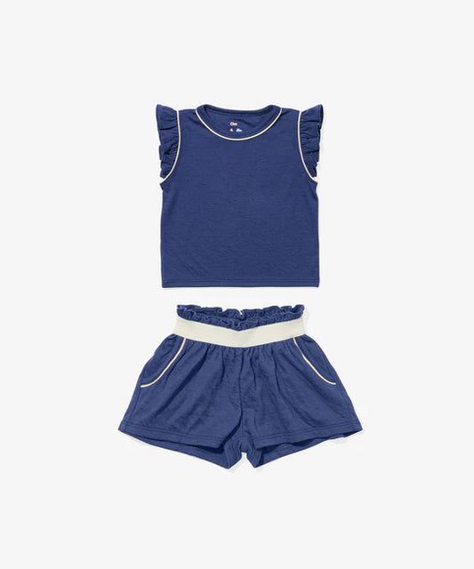 Bea Baby Short Set - Navy