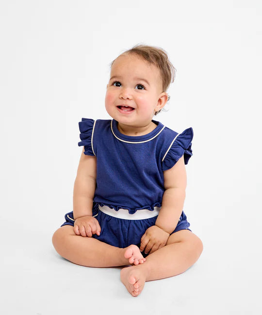 Bea Baby Short Set - Navy